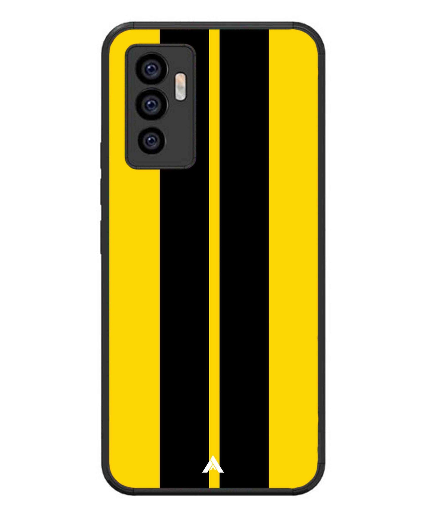 Stripe Pattern 4 Metal Back Cover Phone Case for Vivo T1
