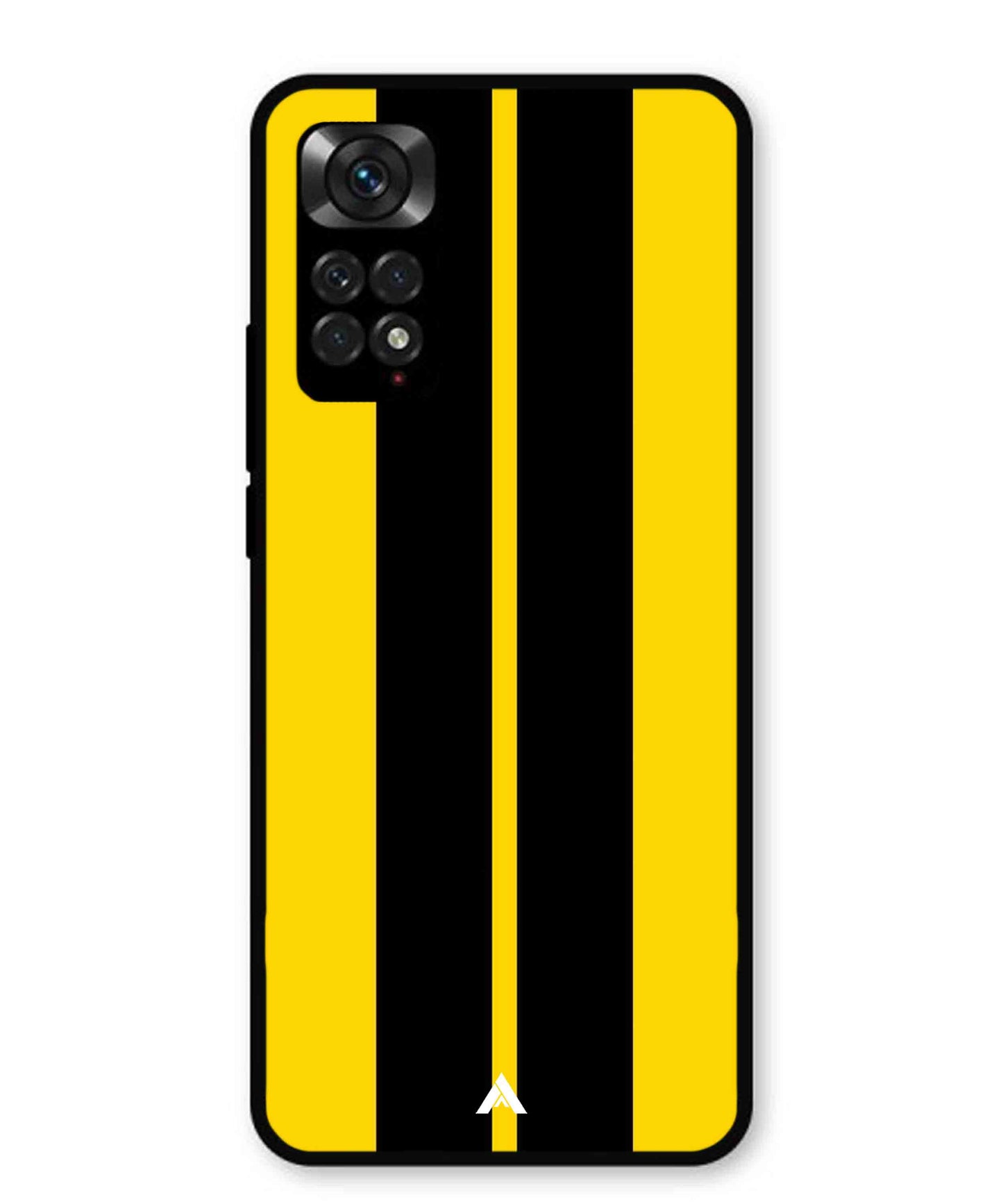 Stripe Pattern 4 Metal Back Cover Phone Case for Xiaomi Redmi Note 11s