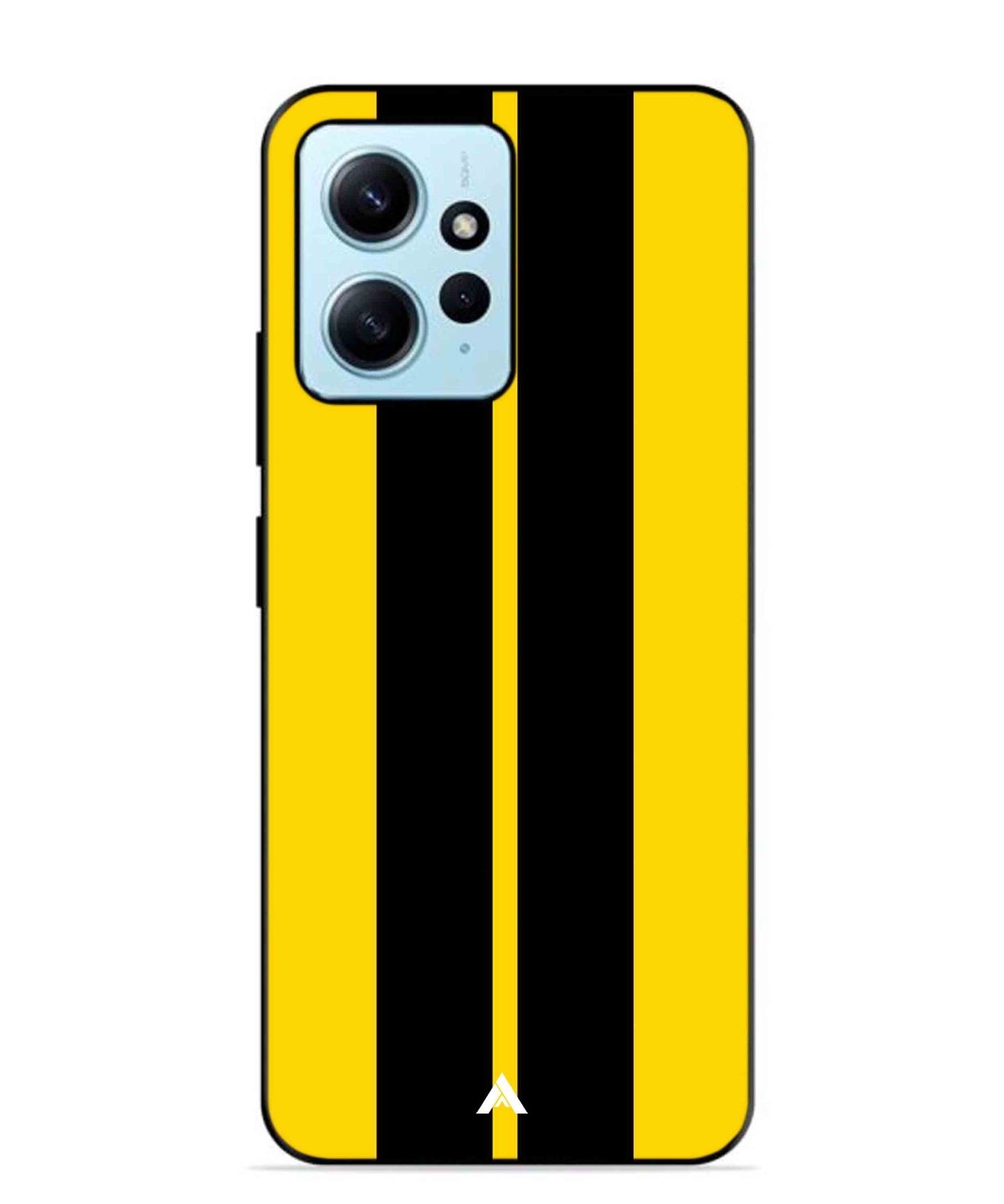 Stripe Pattern 4 Metal Back Cover Phone Case for Xiaomi Redmi Note 12 4G