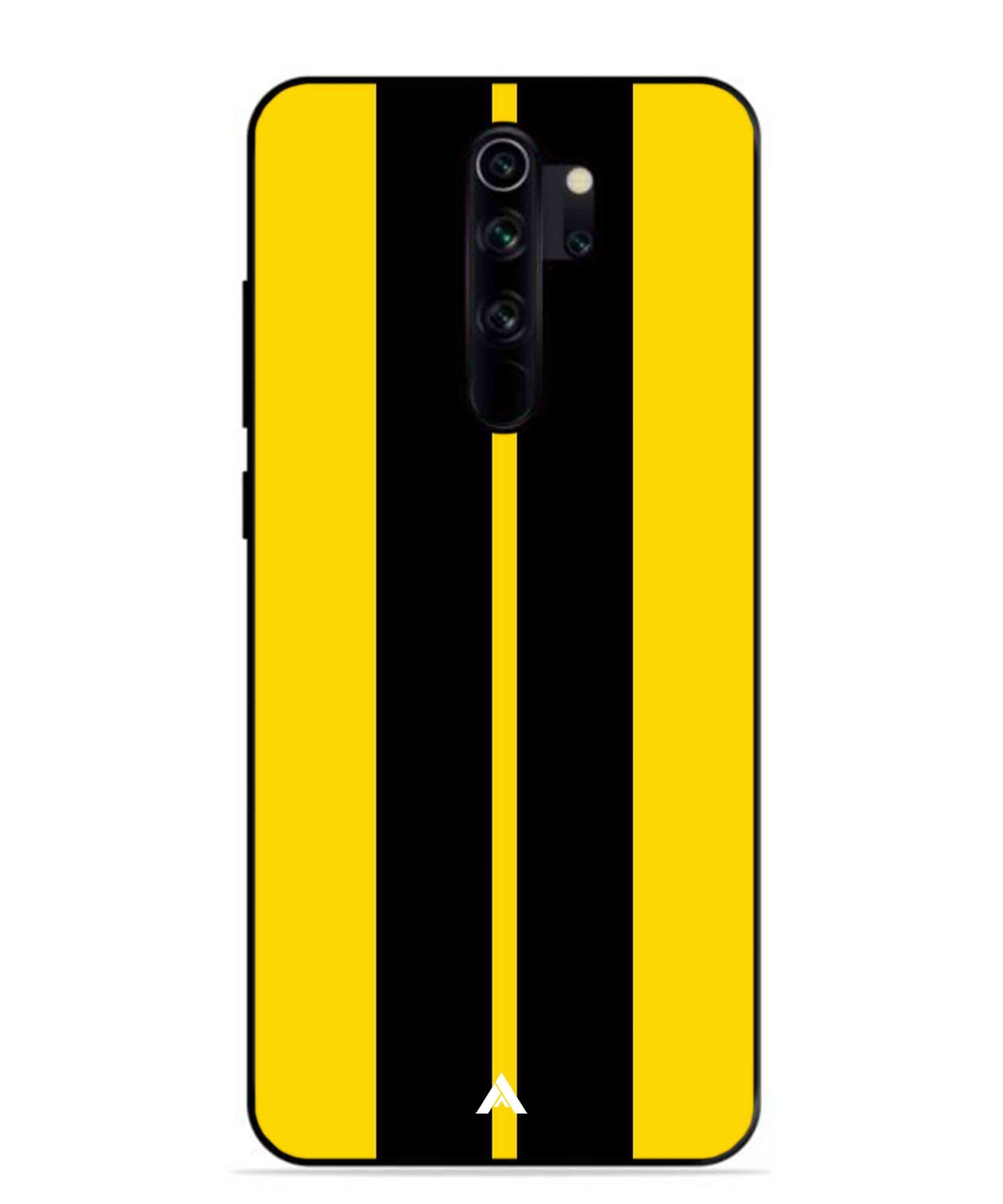 Stripe Pattern 4 Metal Back Cover Phone Case for Xiaomi Redmi Note 8 Pro