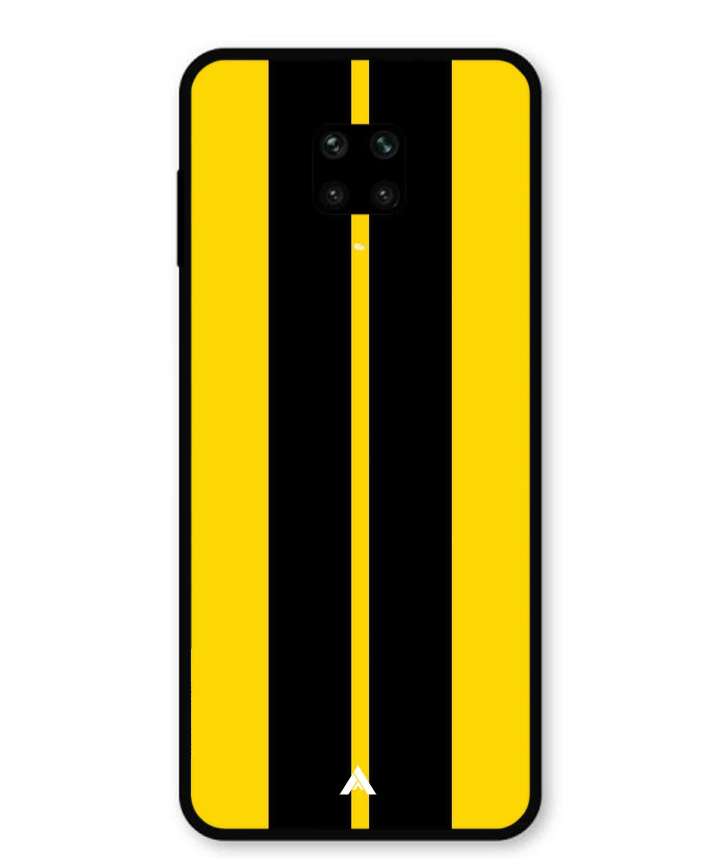 Stripe Pattern 4 Metal Back Cover Phone Case for Xiaomi Redmi Note 9 Pro