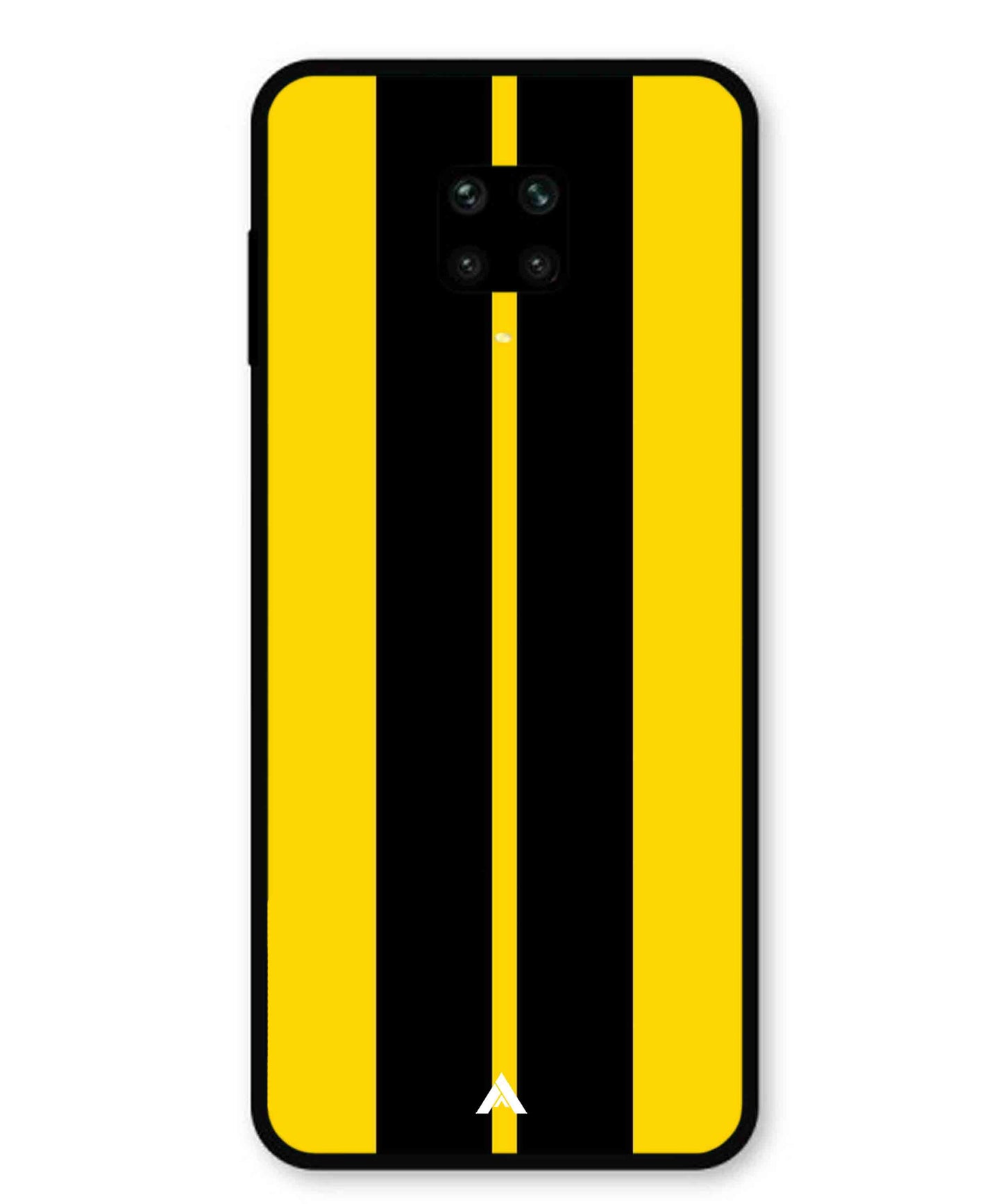 Stripe Pattern 4 Metal Back Cover Phone Case for Xiaomi Redmi Note 9 Pro Max