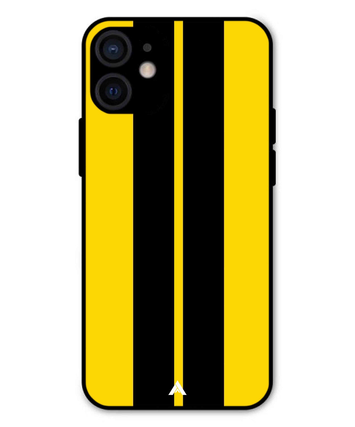 Stripe Pattern 4 Metal Back Cover Phone Case for iPhone 13 Mini
