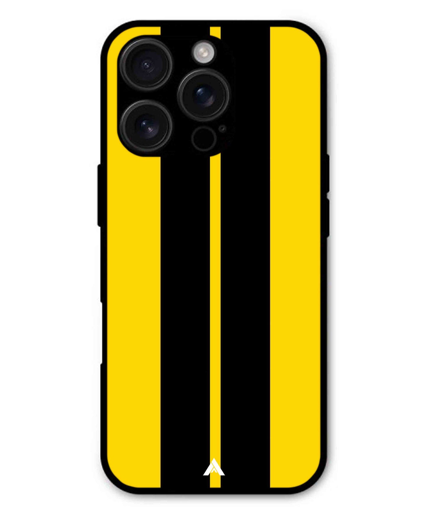 Stripe Pattern 4 Metal Back Cover Phone Case for iPhone 15 Pro