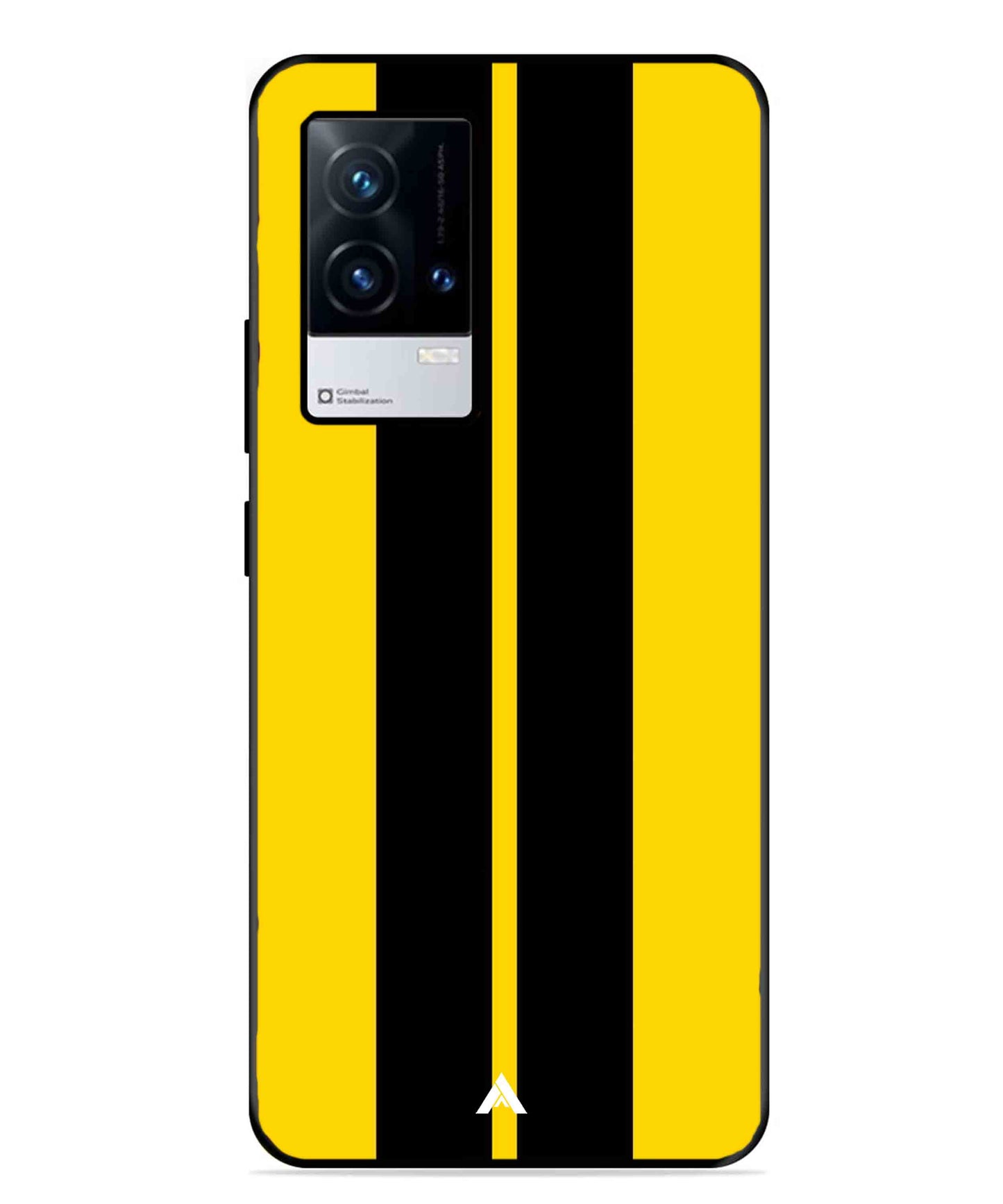 Stripe Pattern 4 Metal Back Cover Phone Case for iQOO 9