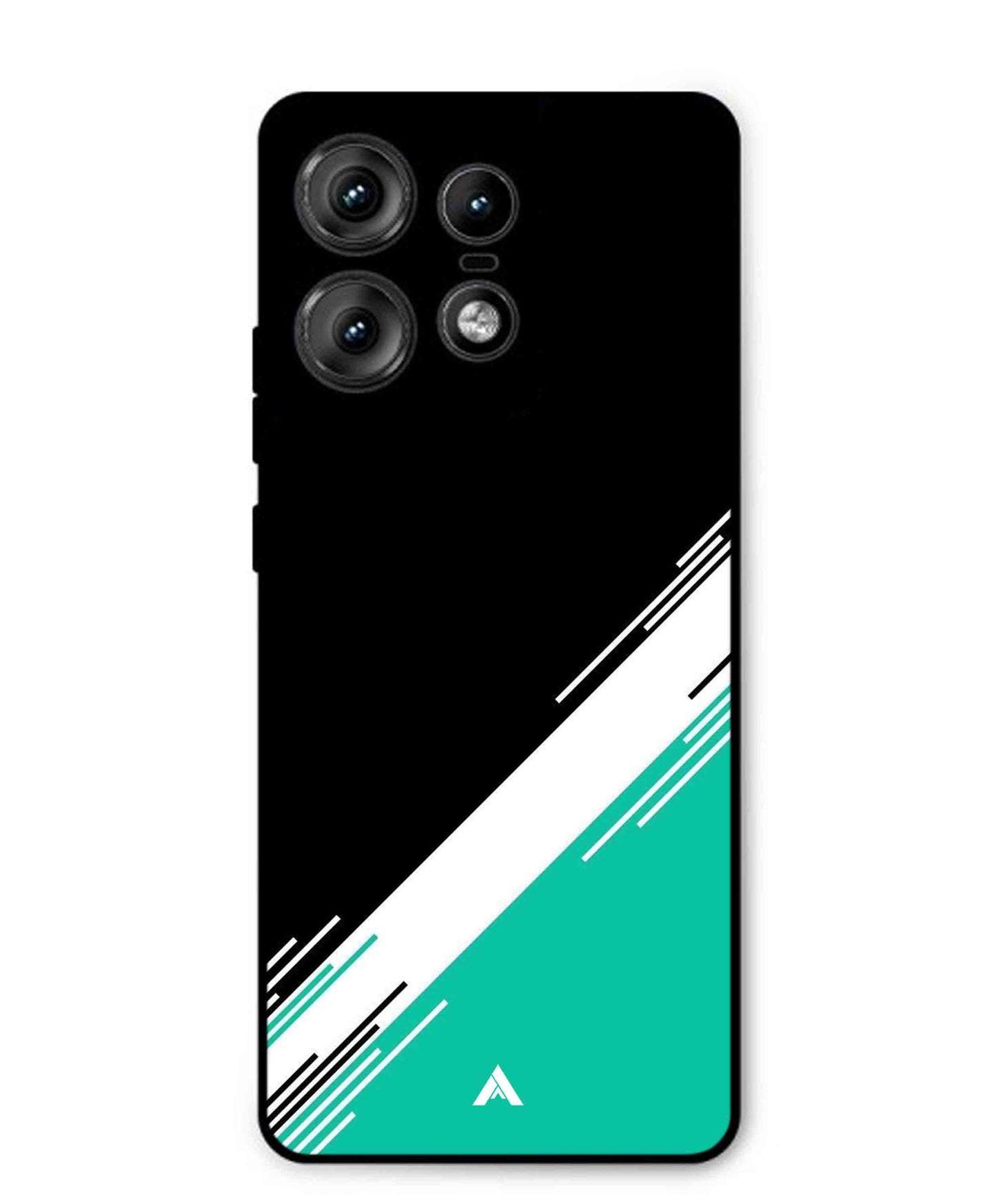 Stripe Pattern 5 Metal Back Cover Phone Case for Moto Edge 50 Pro