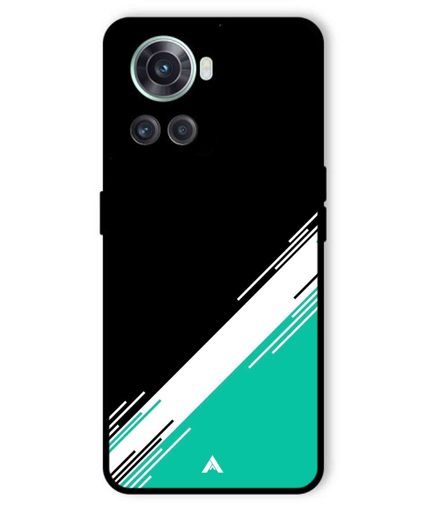 Stripe Pattern 5 Metal Back Cover Phone Case for Oneplus 10R