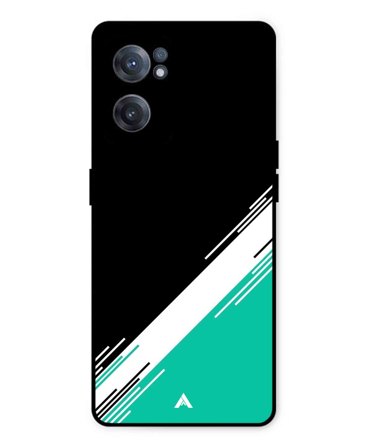 Stripe Pattern 5 Metal Back Cover Phone Case for Oneplus Nord CE 2