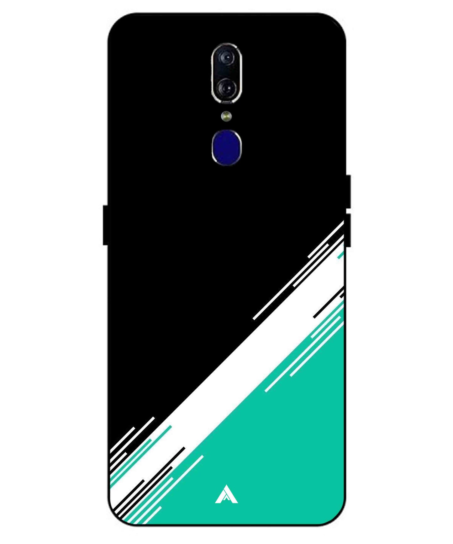 Stripe Pattern 5 Metal Back Cover Phone Case for Oppo F11