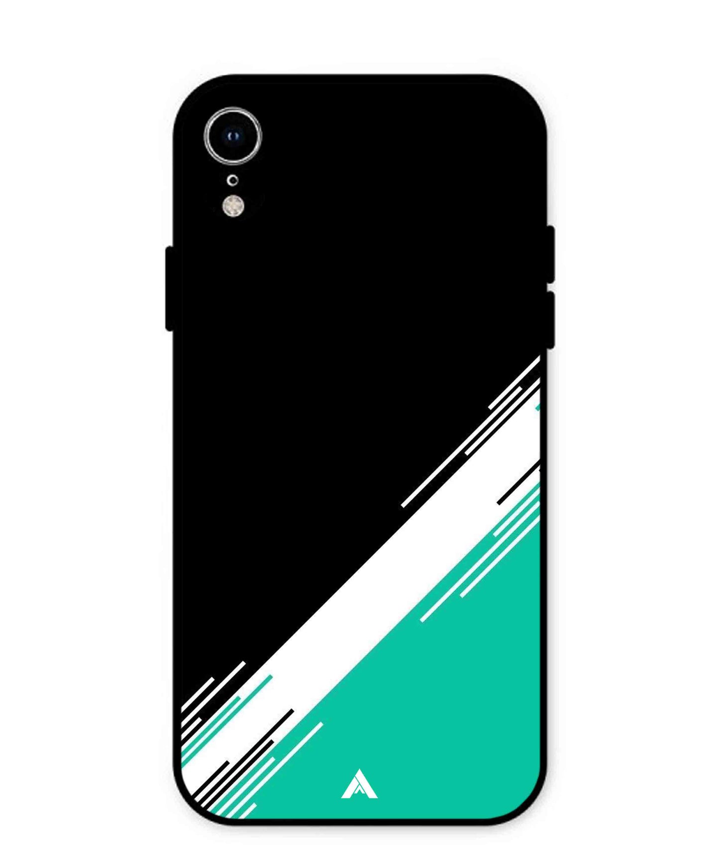 Stripe Pattern 5 Metal Back Cover Phone Case for iPhone Xr