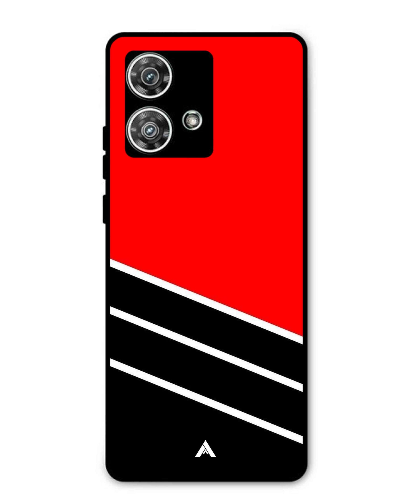 Stripe Pattern 7 Metal Back Cover Phone Case for Moto Edge 40 Neo