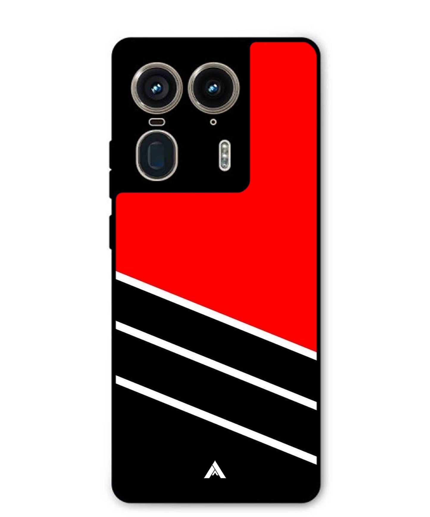 Stripe Pattern 7 Metal Back Cover Phone Case for Moto Edge 50 Ultra