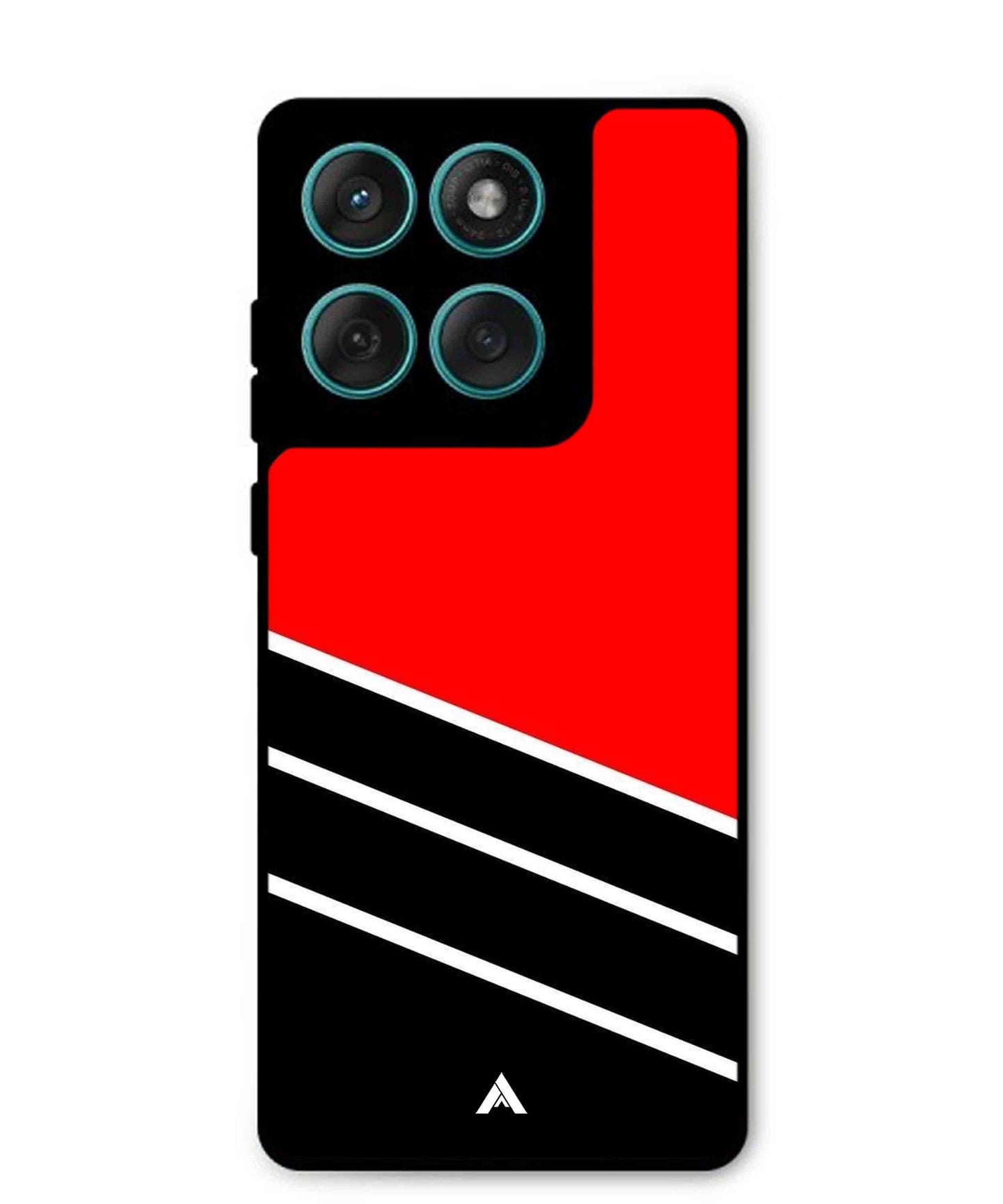 Stripe Pattern 7 Metal Back Cover Phone Case for Moto Edge 60 Fusion