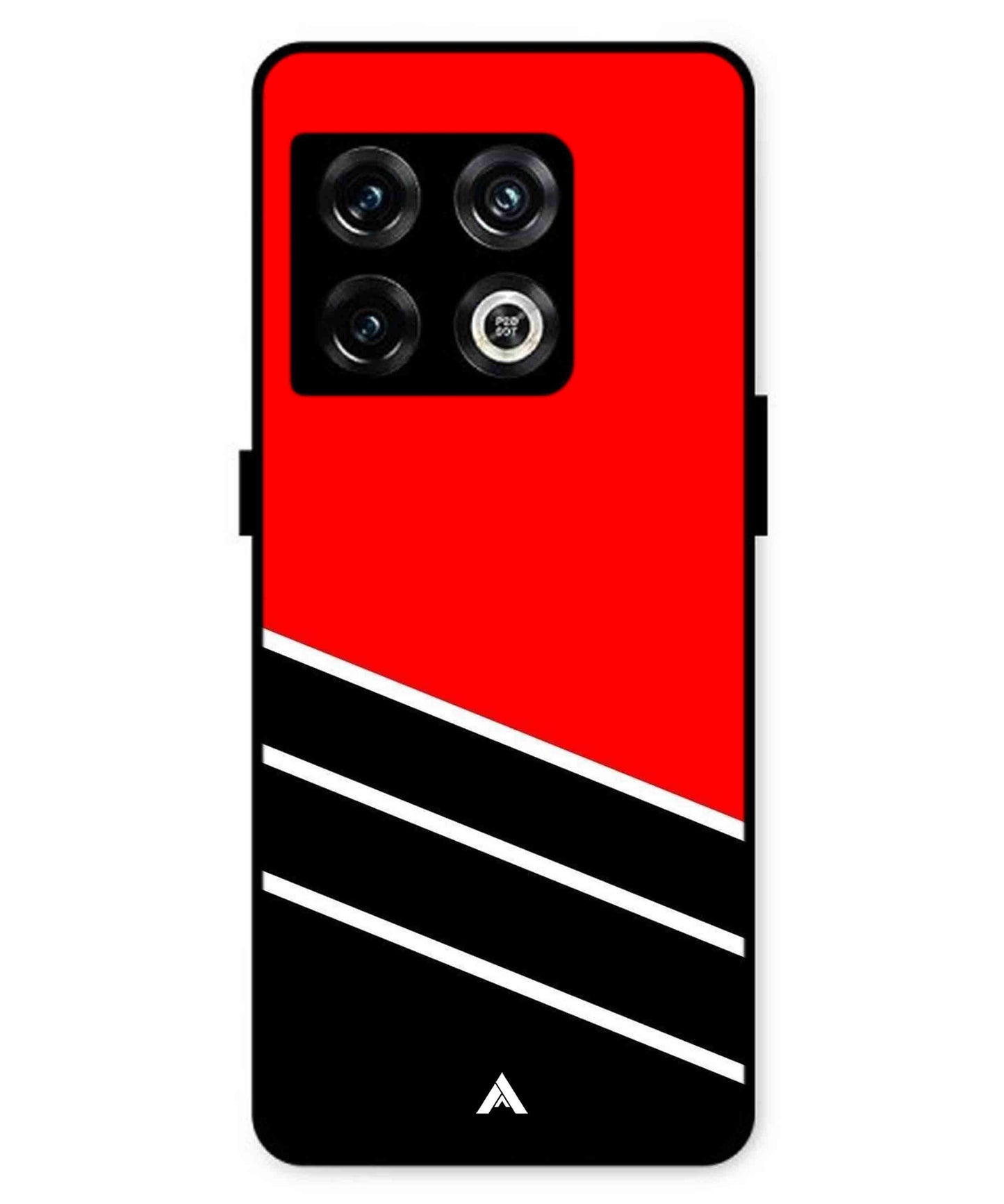 Stripe Pattern 7 Metal Back Cover Phone Case for Oneplus 10 Pro
