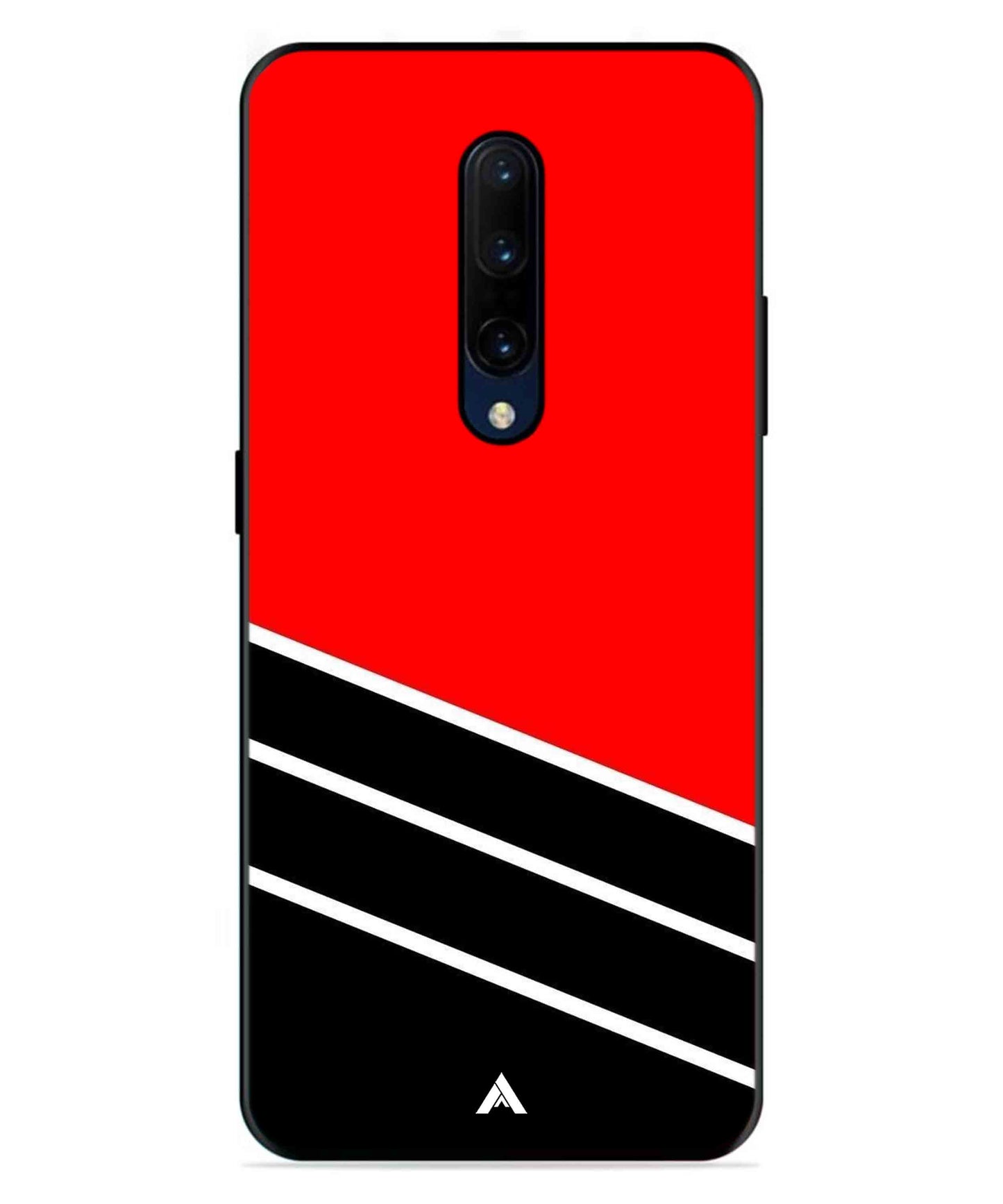 Stripe Pattern 7 Metal Back Cover Phone Case for Oneplus 7 Pro