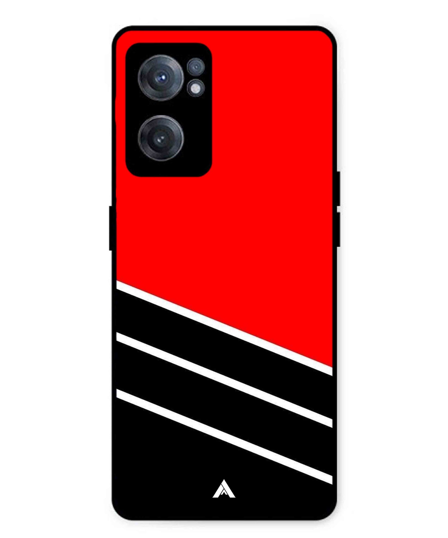 Stripe Pattern 7 Metal Back Cover Phone Case for Oneplus Nord CE 2
