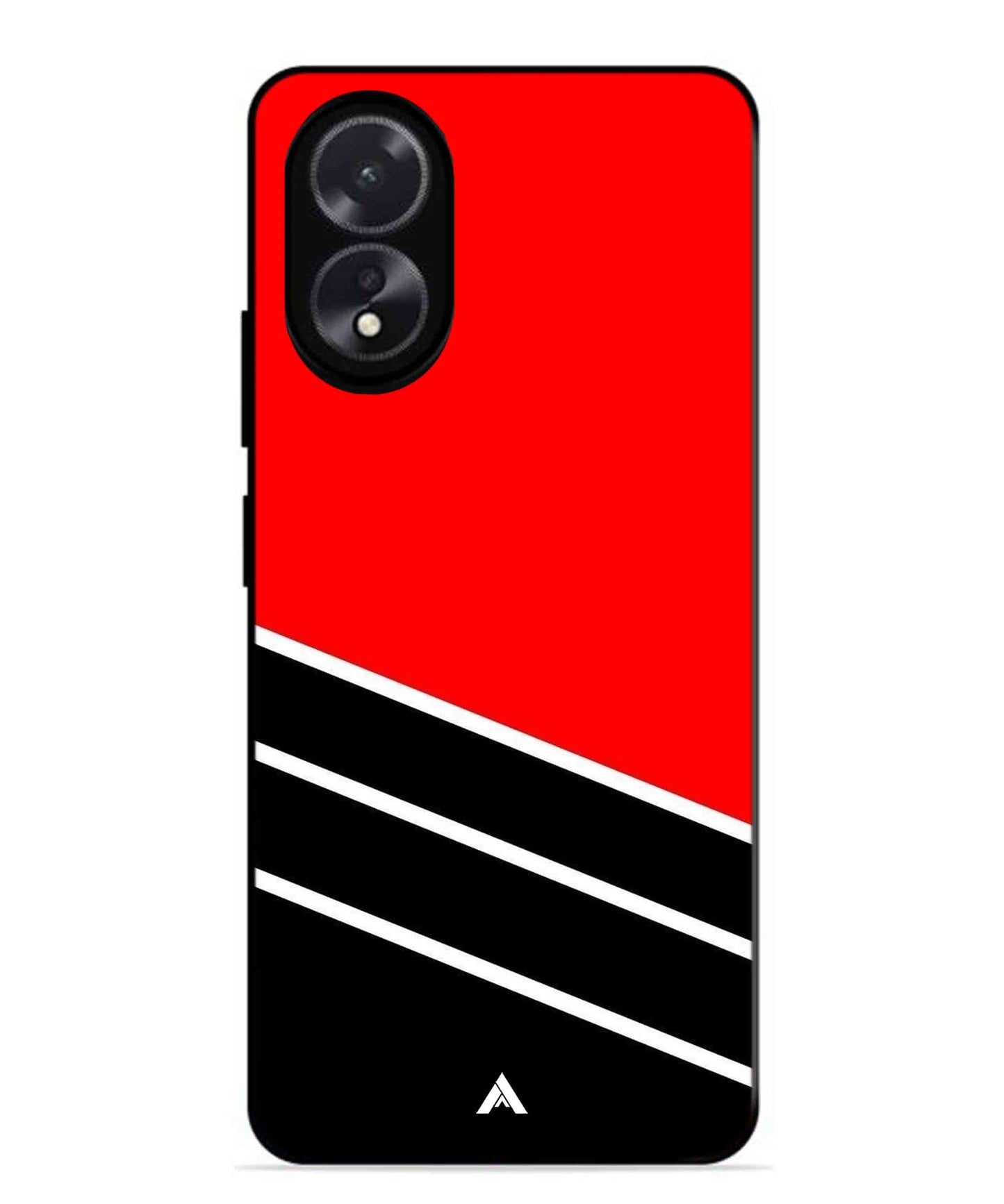 Stripe Pattern 7 Metal Back Cover Phone Case for Oppo A18