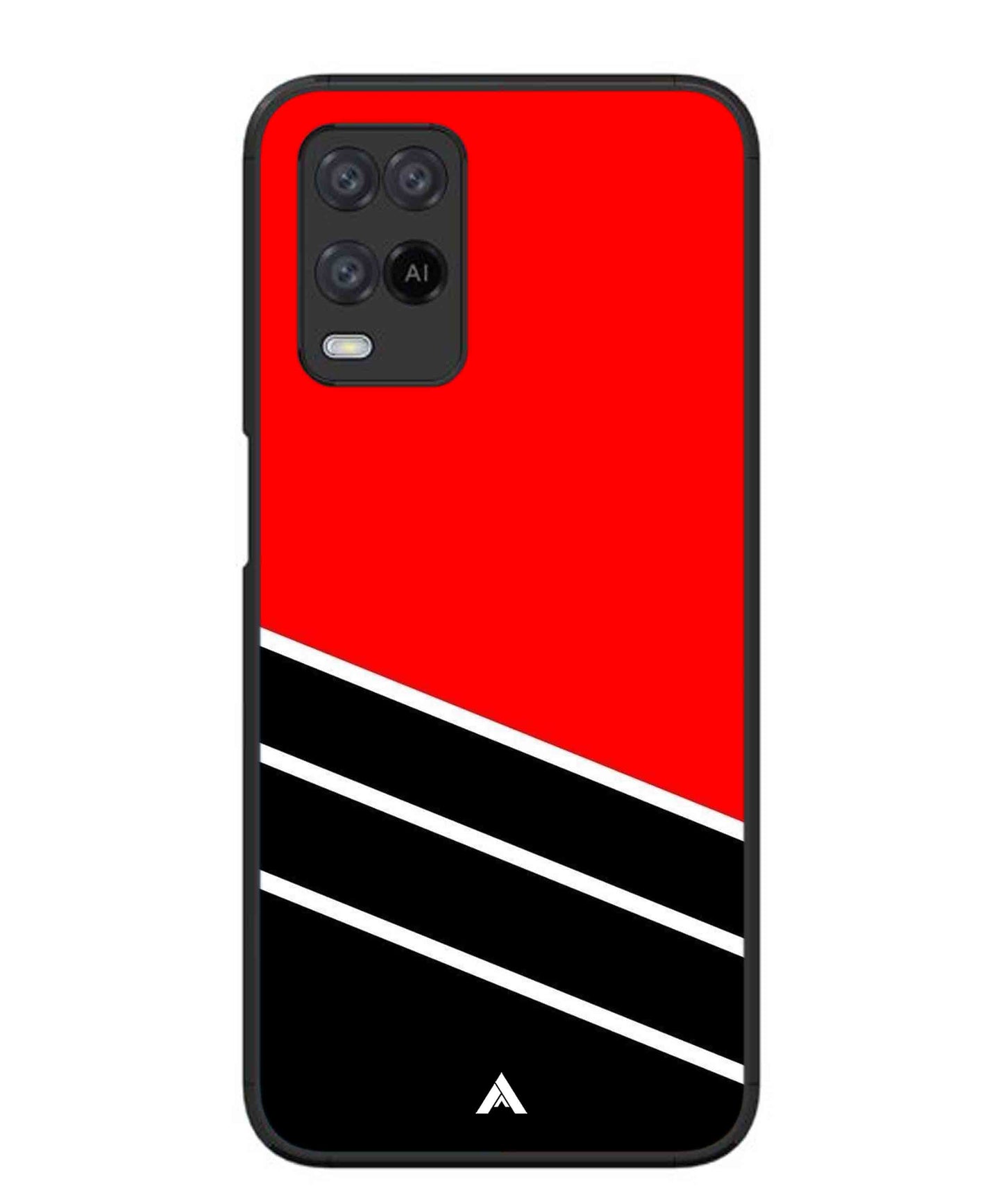 Stripe Pattern 7 Metal Back Cover Phone Case for Oppo A54