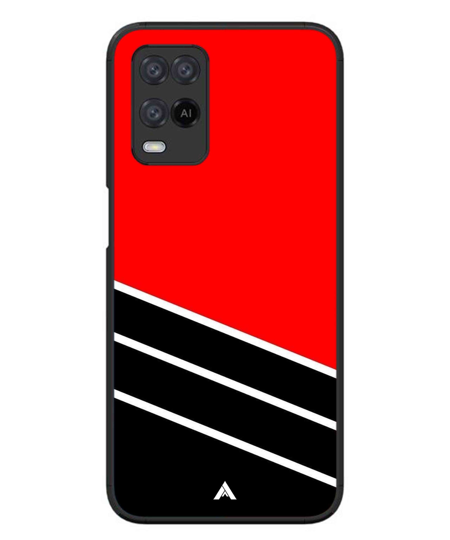 Stripe Pattern 7 Metal Back Cover Phone Case for Oppo A74