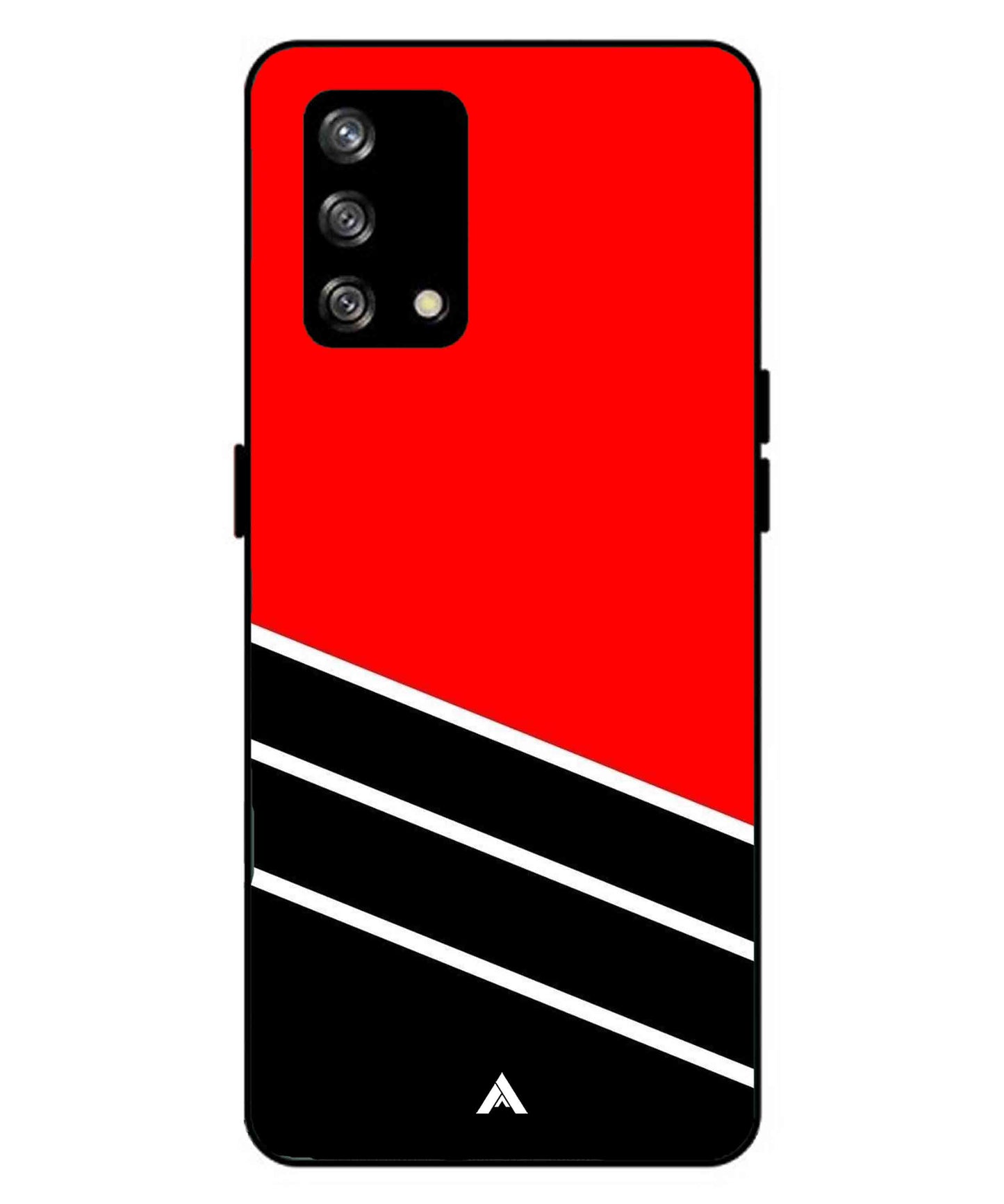 Stripe Pattern 7 Metal Back Cover Phone Case for Oppo A93