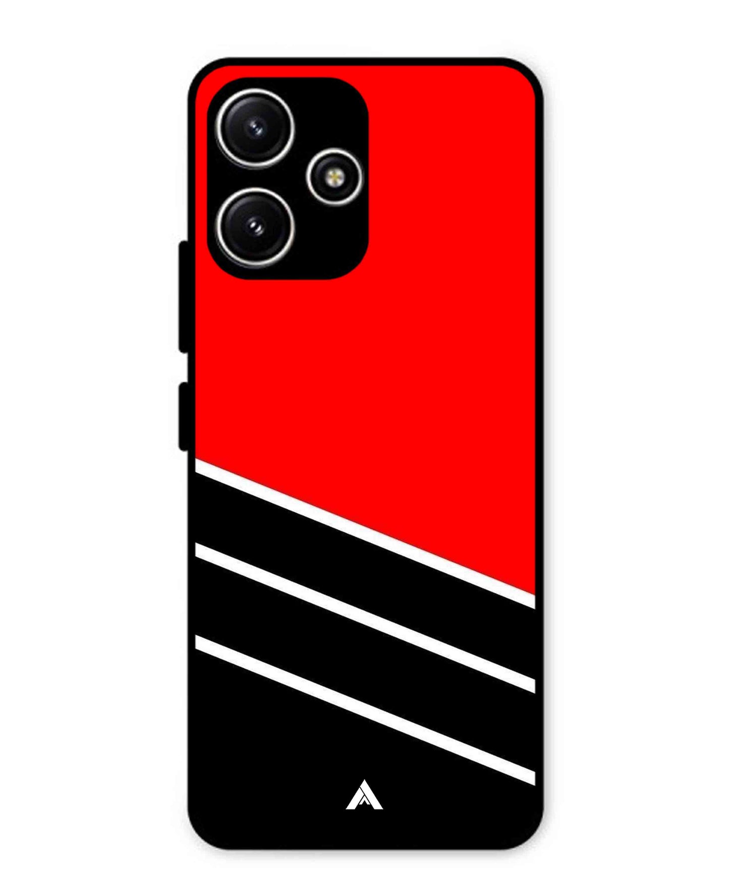 Stripe Pattern 7 Metal Back Cover Phone Case for Poco M6 Pro