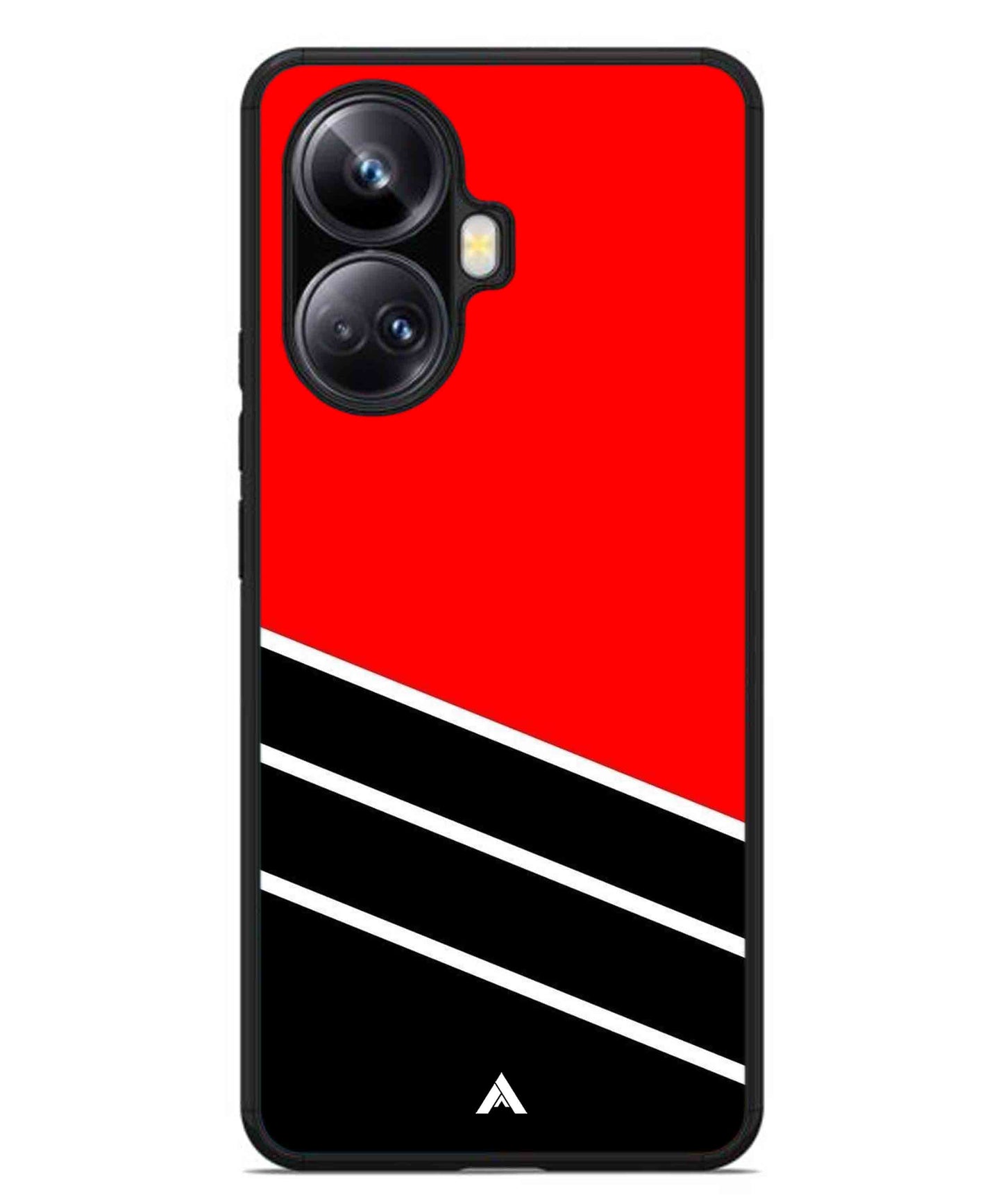 Stripe Pattern 7 Metal Back Cover Phone Case for Realme 10 Pro Plus