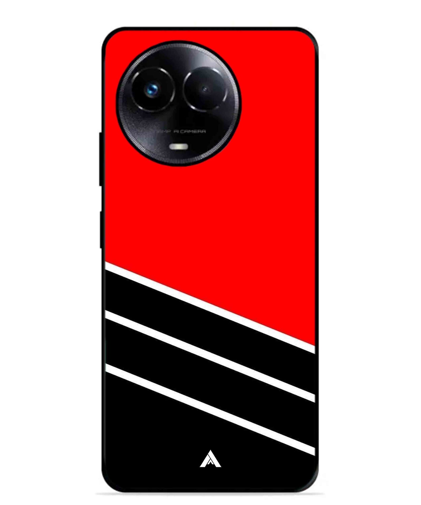 Stripe Pattern 7 Metal Back Cover Phone Case for Realme 11 5G