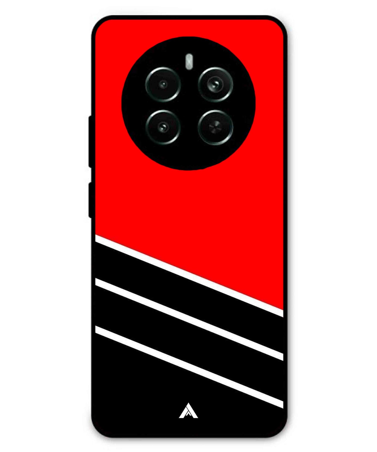 Stripe Pattern 7 Metal Back Cover Phone Case for Realme P1 Pro