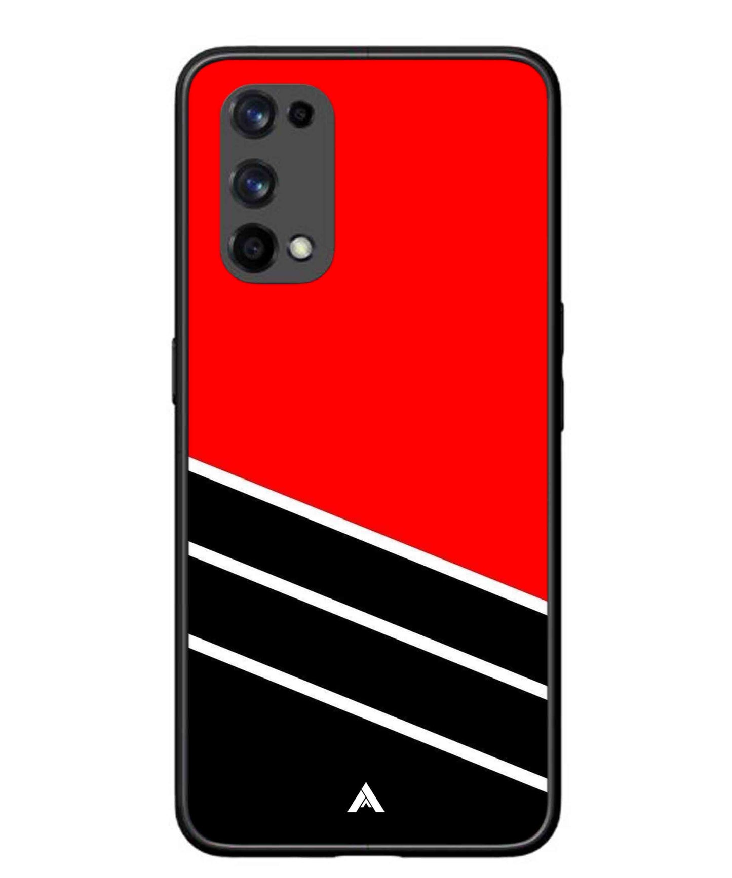 Stripe Pattern 7 Metal Back Cover Phone Case for Realme X7 Pro