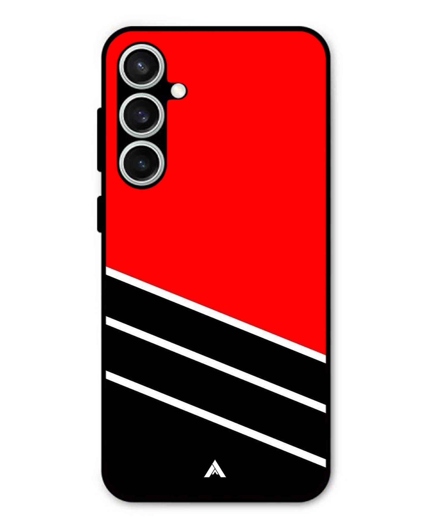 Stripe Pattern 7 Metal Back Cover Phone Case for Samsung Galaxy S24 Fe