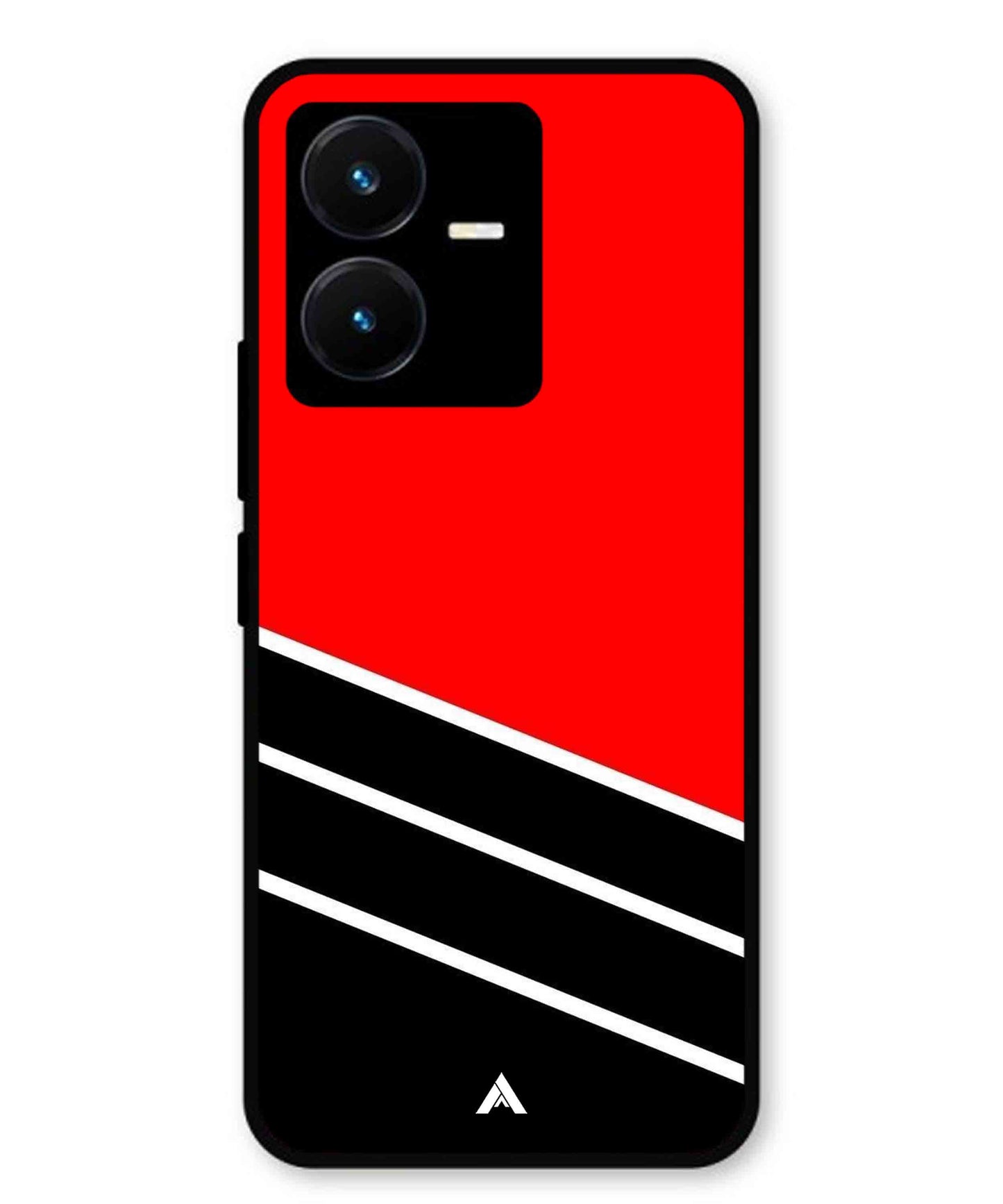 Stripe Pattern 7 Metal Back Cover Phone Case for Vivo Y22