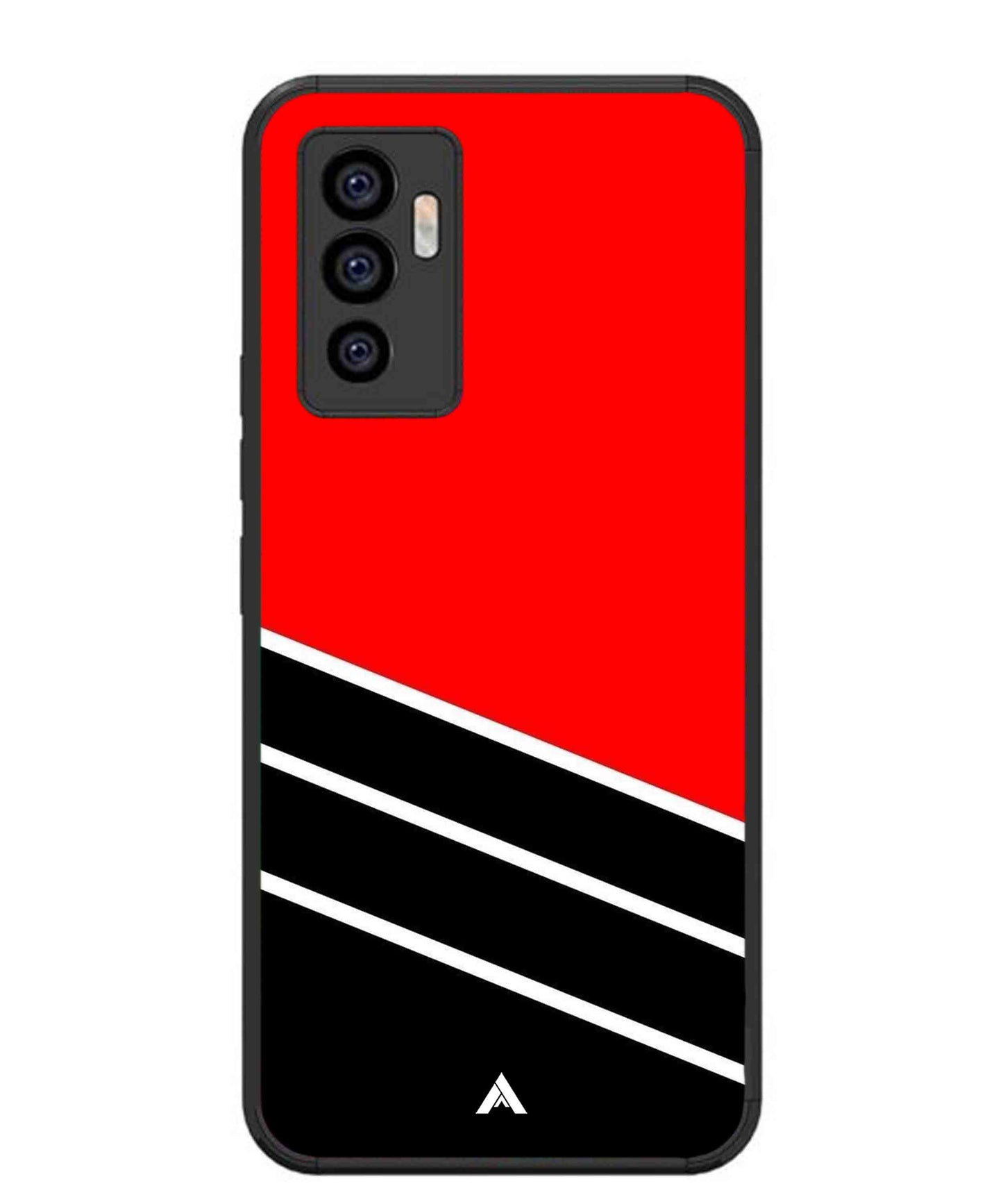 Stripe Pattern 7 Metal Back Cover Phone Case for Vivo Y75 4G