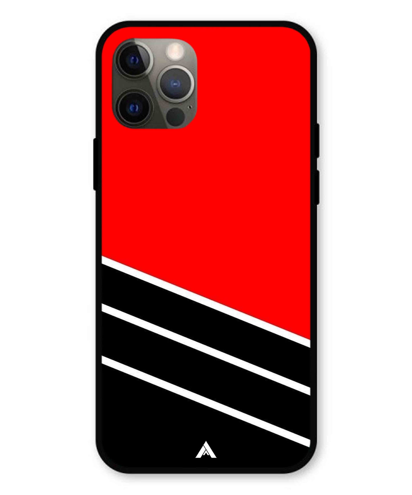 Stripe Pattern 7 Metal Back Cover Phone Case for iPhone 12 Pro