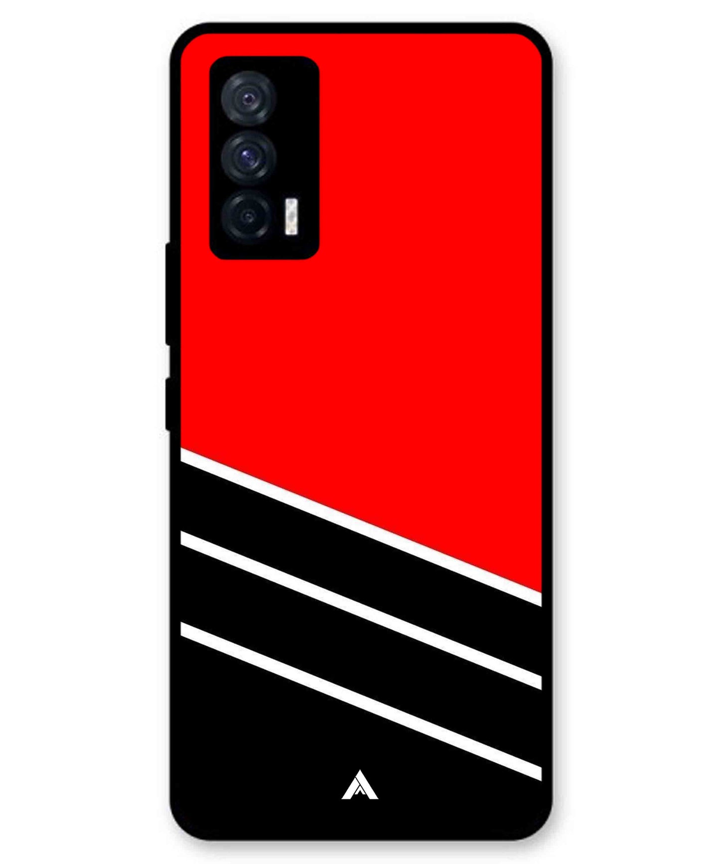 Stripe Pattern 7 Metal Back Cover Phone Case for iQOO Neo 5