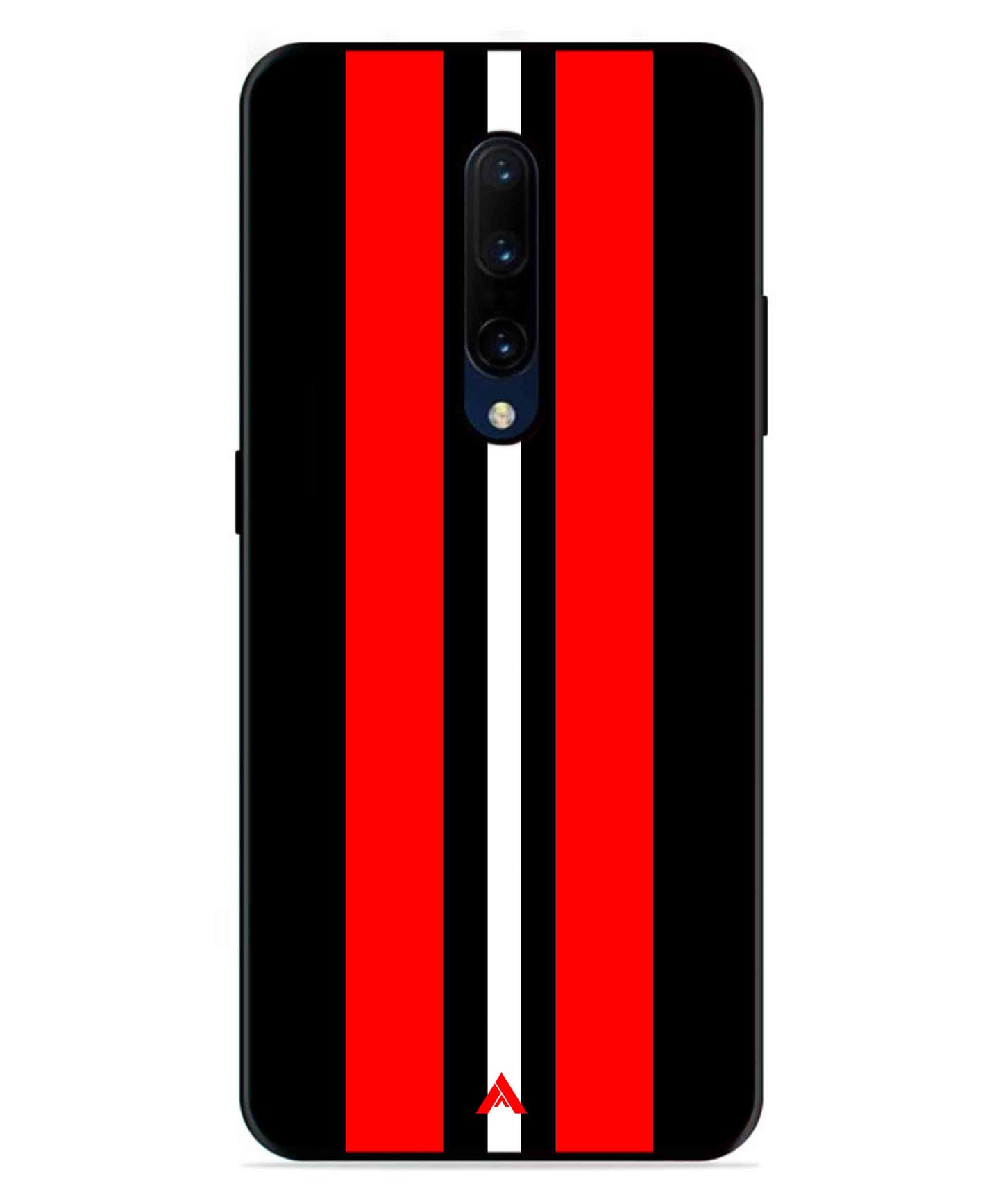 Stripe Pattern 8 Metal Back Cover Phone Case for Oneplus 7 Pro
