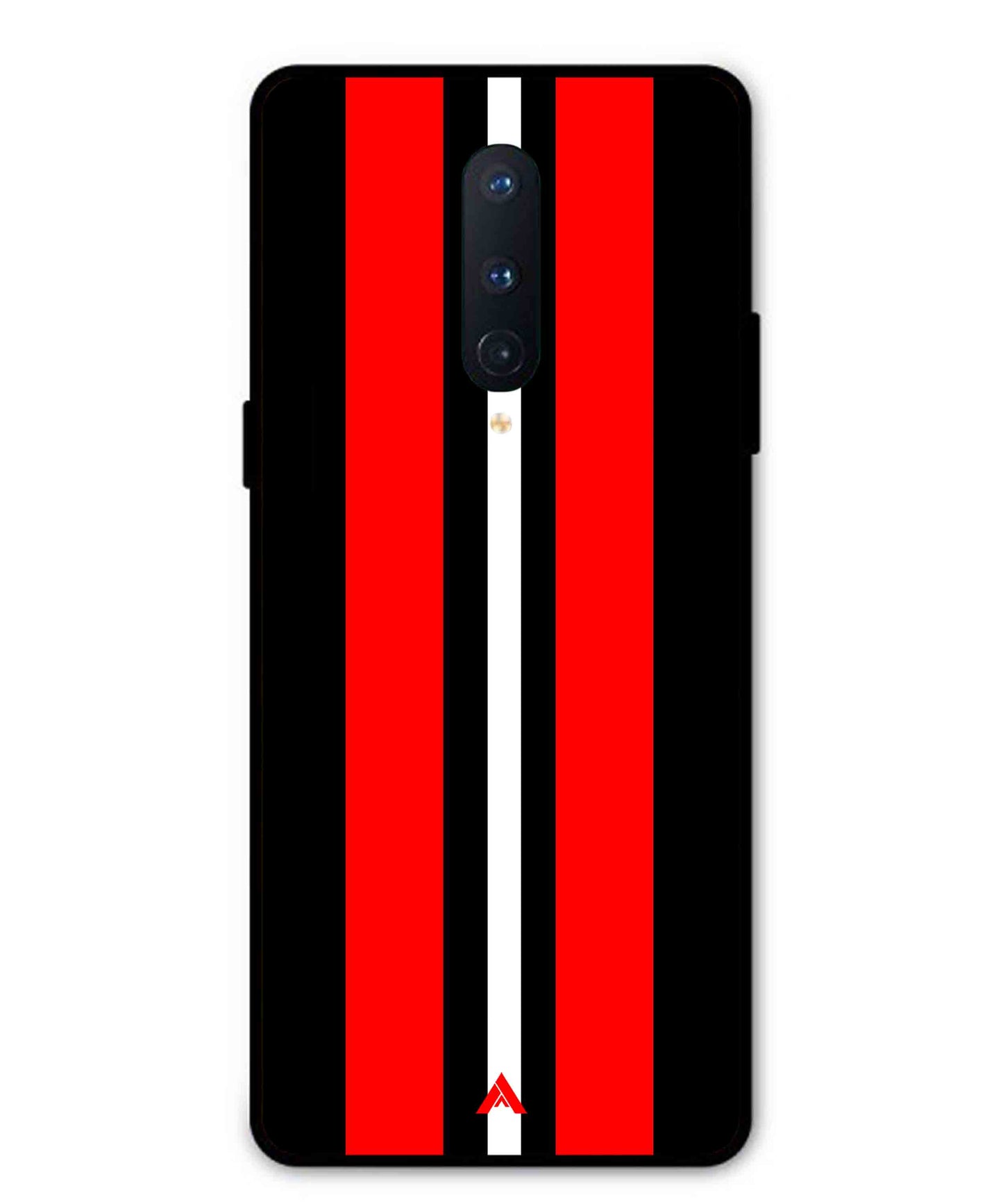 Stripe Pattern 8 Metal Back Cover Phone Case for Oneplus 8