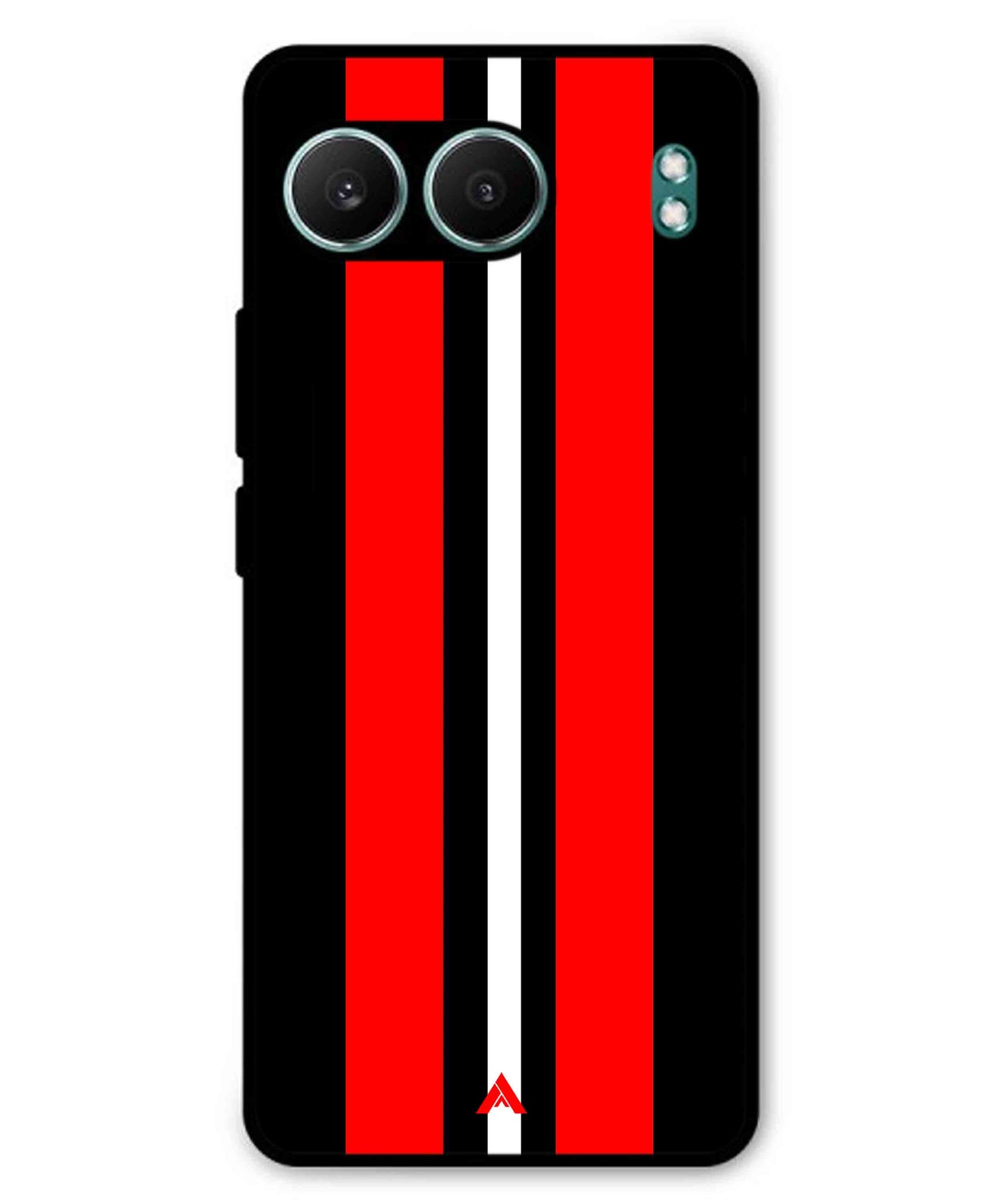 Stripe Pattern 8 Metal Back Cover Phone Case for Oneplus Nord 4