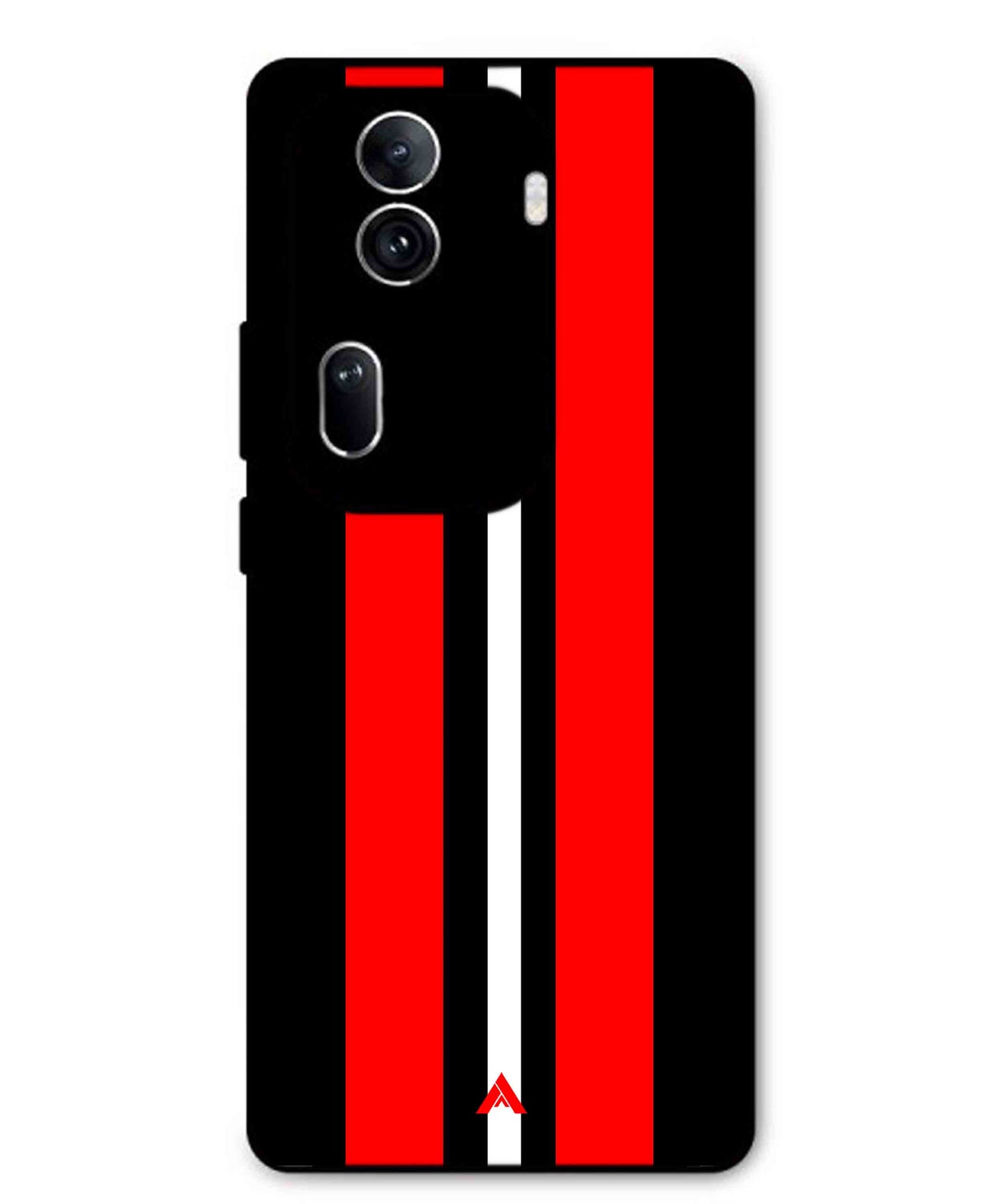 Stripe Pattern 8 Metal Back Cover Phone Case for Oppo Reno 11 Pro