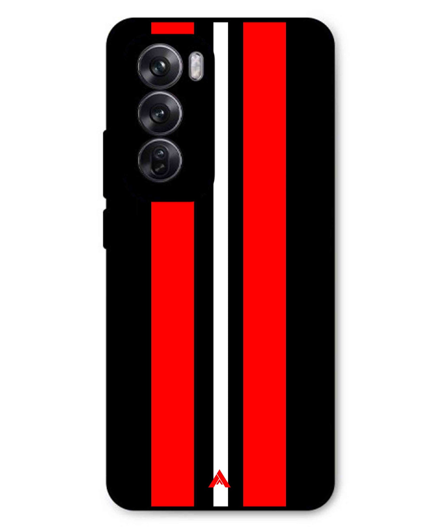 Stripe Pattern 8 Metal Back Cover Phone Case for Oppo Reno 12 Pro