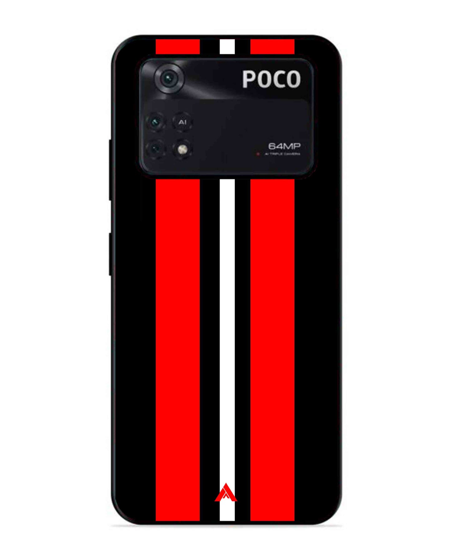 Stripe Pattern 8 Metal Back Cover Phone Case for Poco X4 Pro
