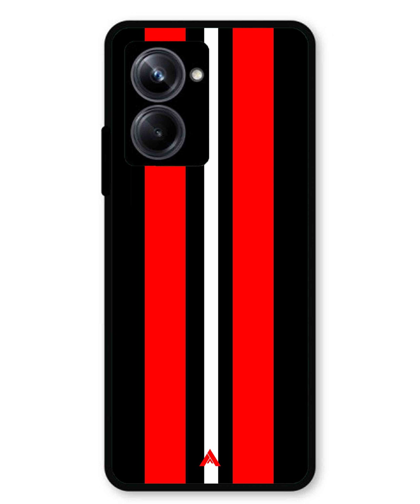 Stripe Pattern 8 Metal Back Cover Phone Case for Realme 10 Pro