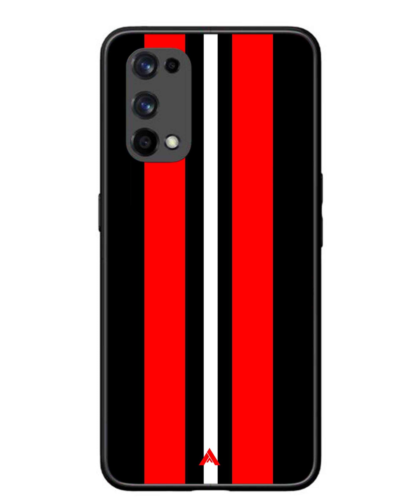 Stripe Pattern 8 Metal Back Cover Phone Case for Realme X7 Pro