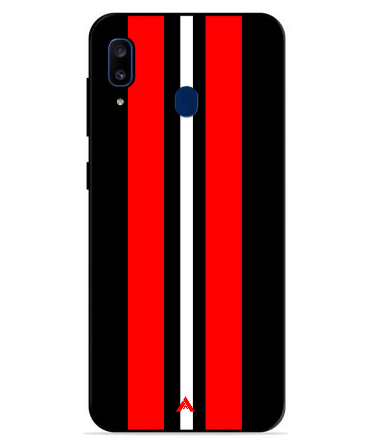 Stripe Pattern 8 Metal Back Cover Phone Case for Samsung Galaxy A20