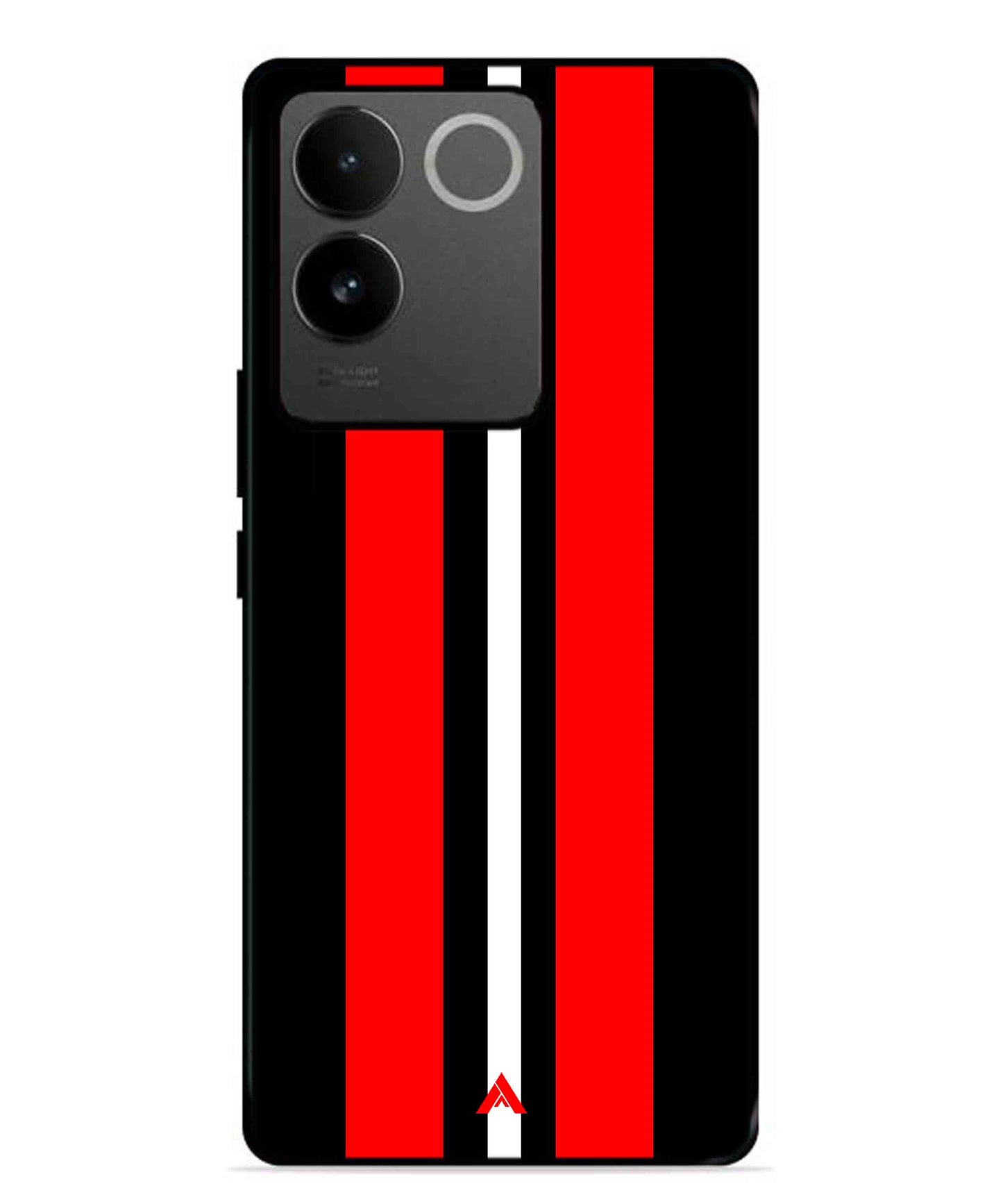 Stripe Pattern 8 Metal Back Cover Phone Case for Vivo T2 Pro