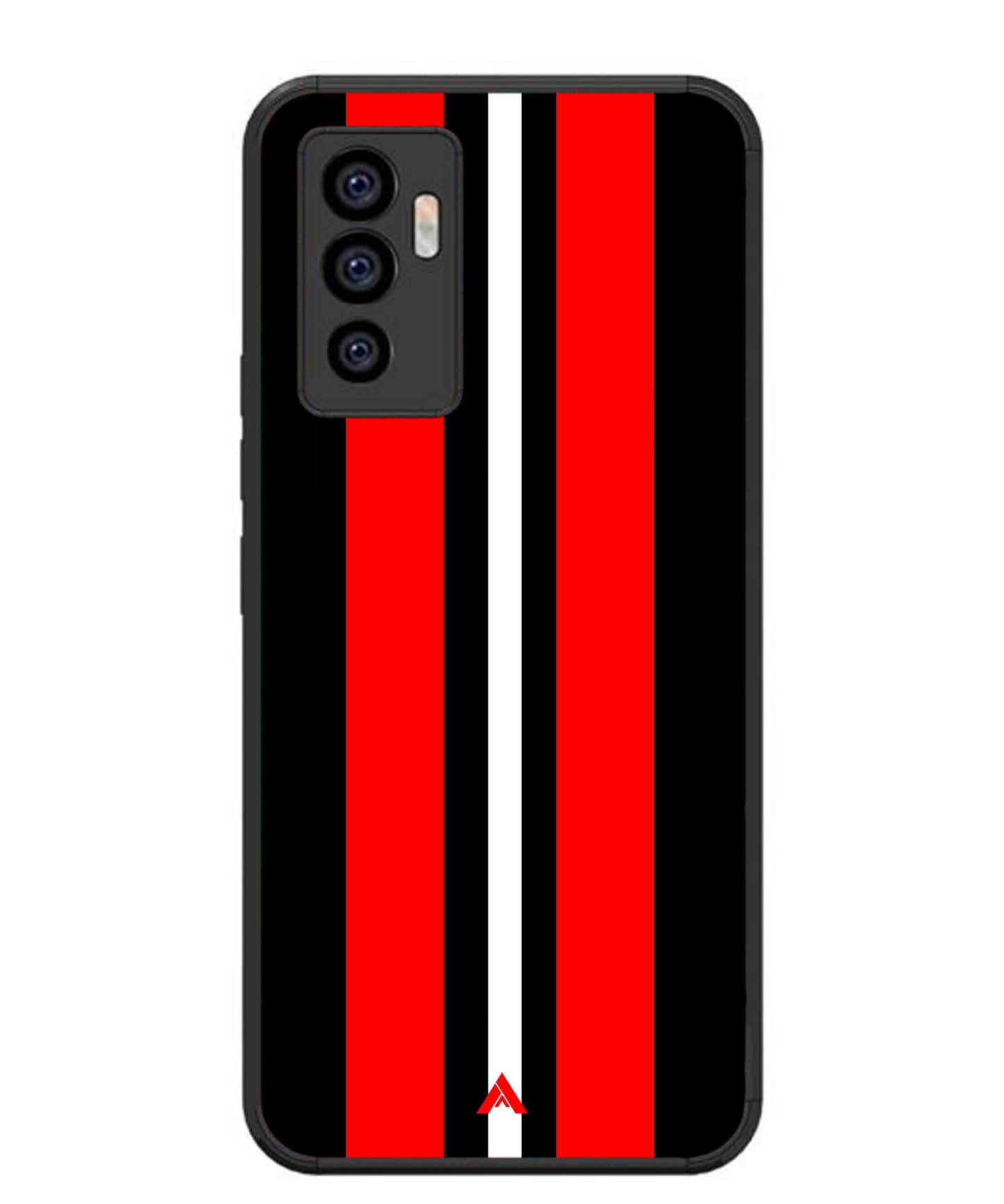 Stripe Pattern 8 Metal Back Cover Phone Case for Vivo Y75 4G