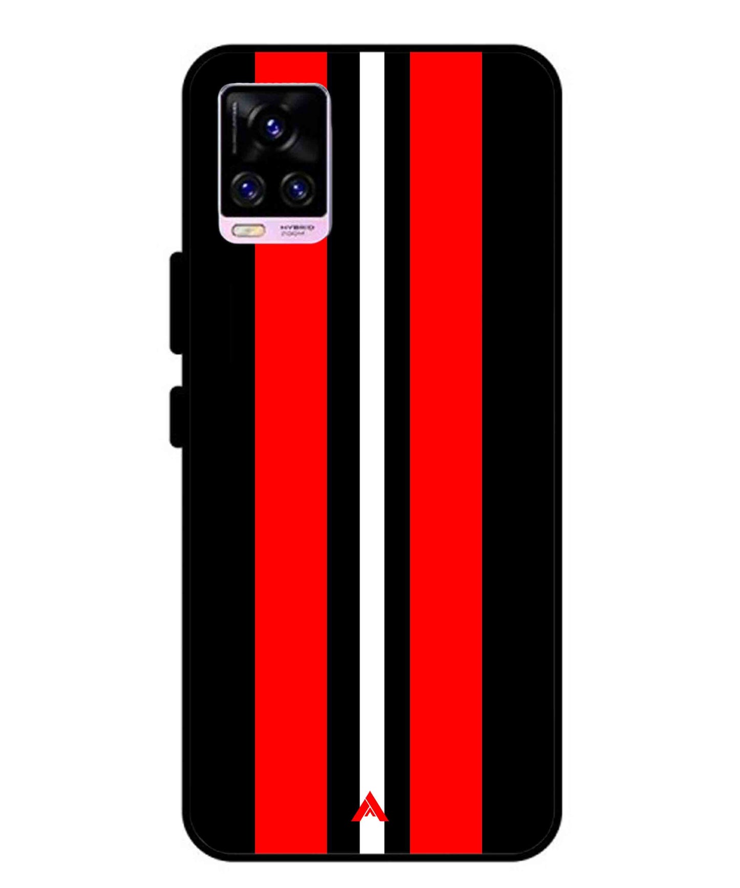 Stripe Pattern 8 Metal Back Cover Phone Case for Vivo v20 Pro