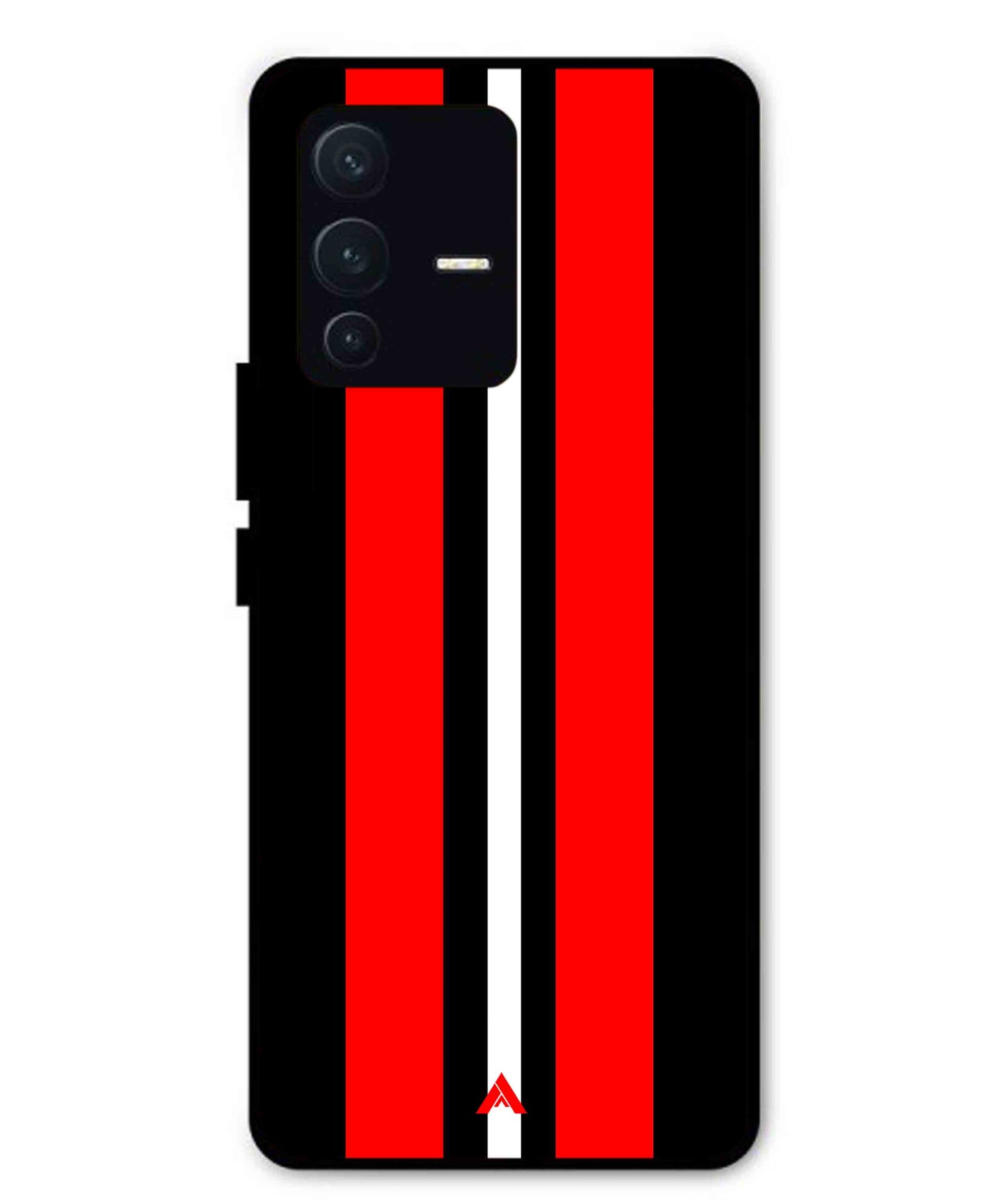 Stripe Pattern 8 Metal Back Cover Phone Case for Vivo v23 Pro