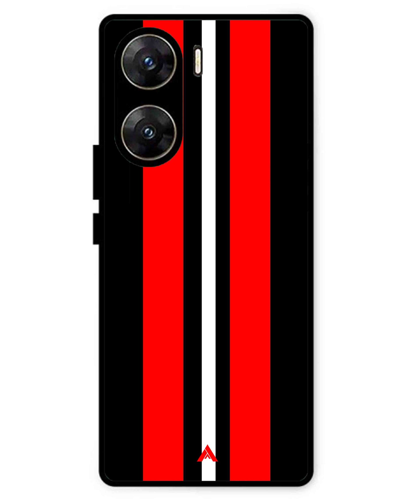 Stripe Pattern 8 Metal Back Cover Phone Case for Vivo v29e