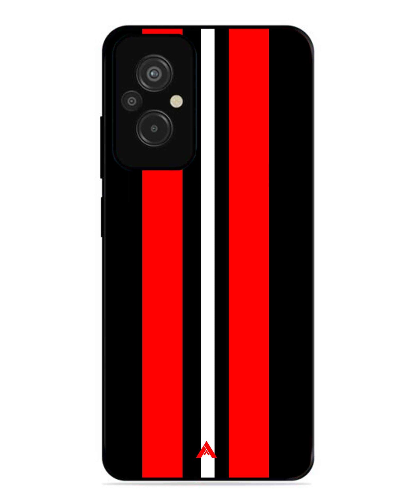 Stripe Pattern 8 Metal Back Cover Phone Case for Xiaomi Redmi 11 Prime 4G