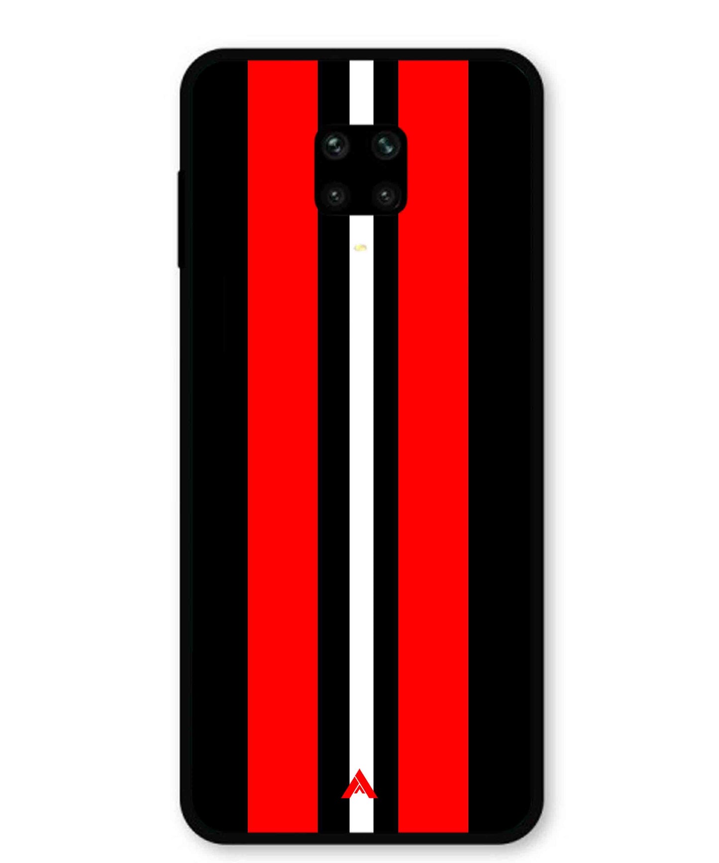 Stripe Pattern 8 Metal Back Cover Phone Case for Xiaomi Redmi Note 9 Pro